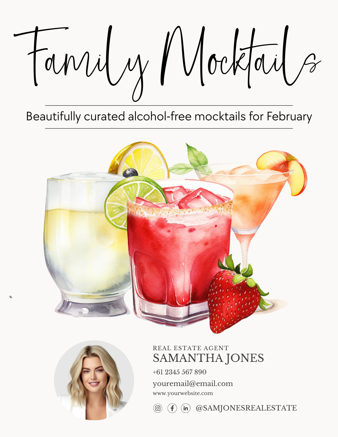 FAMILY MOCKTAILS – NON- ALCOHOLIC MOCKTAILS - LEAD MAGNET – FEBRUARY