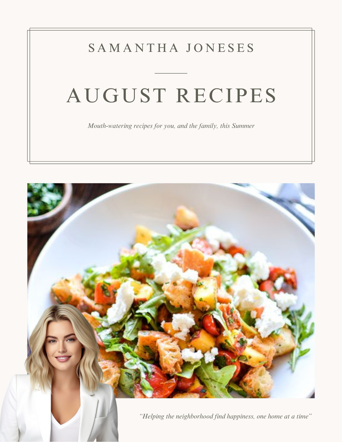 MINI MONTHLY COOKBOOK –&nbsp; AUGUST RECIPES - LEAD MAGNET