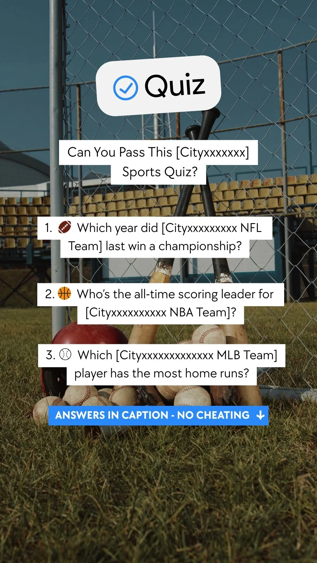 Local Content - Sports Trivia - August - Sport - Reel
