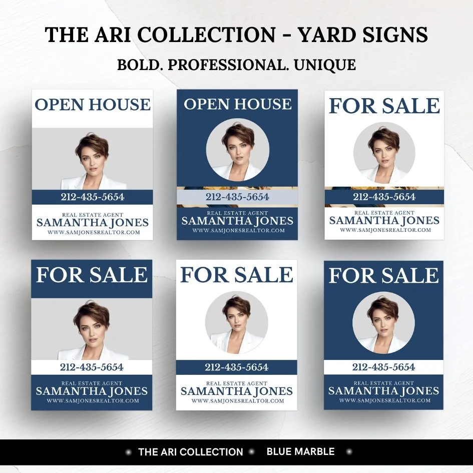 Yard Signs - The Ari Collection - Blue Marble