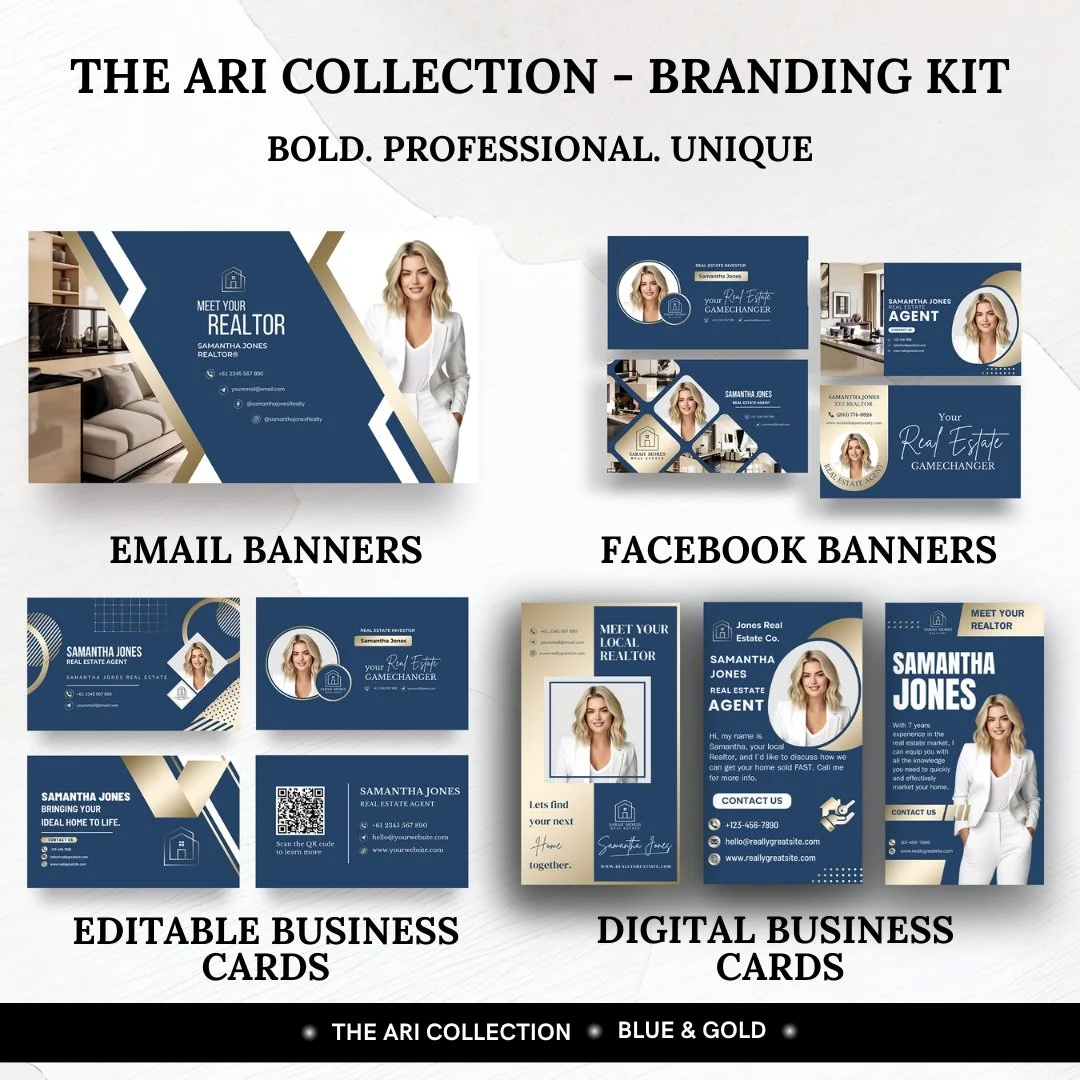 Branding kit - The Ari Collection - Blue &amp; Gold