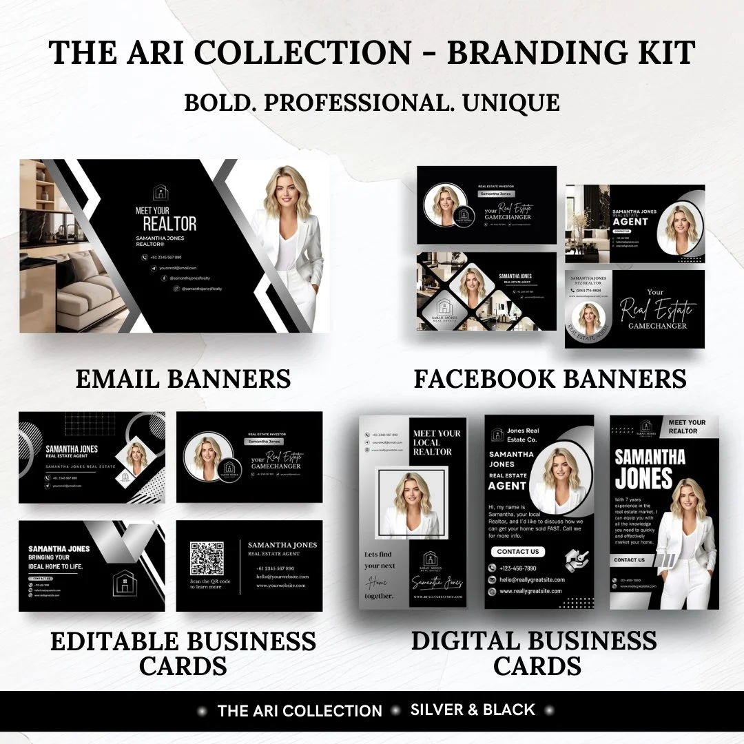 Branding kit - The Ari Collection - Silver &amp; Black 