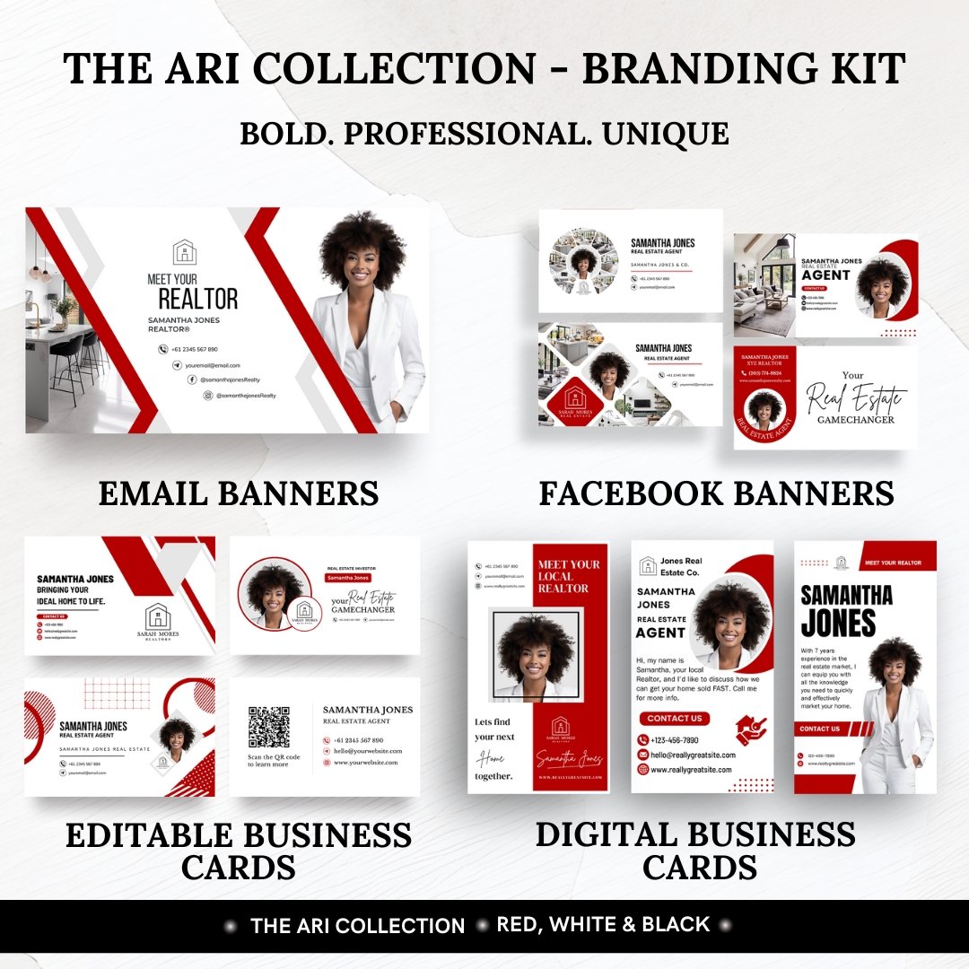Branding kit - The Ari Collection - Red, White and Black