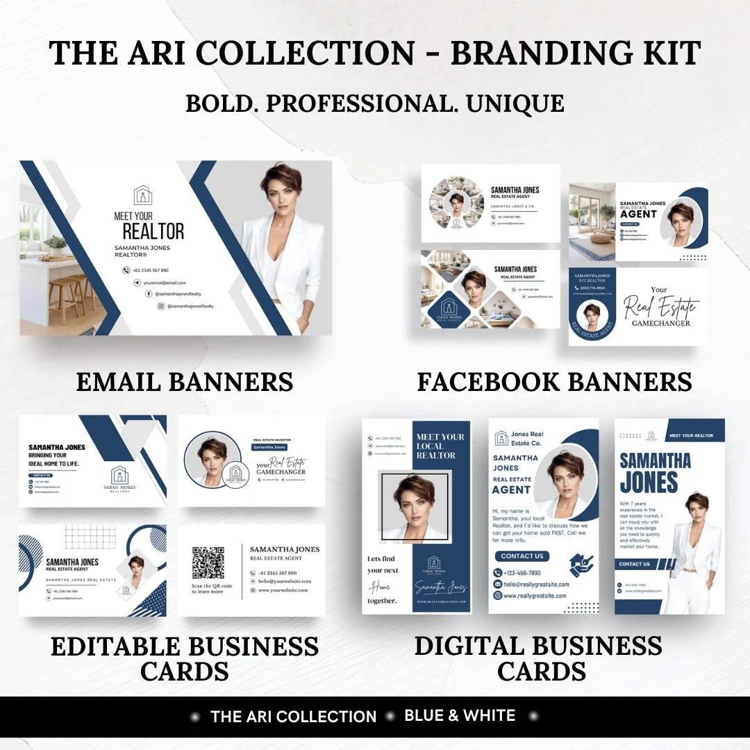 Branding kit - The Ari Collection - Blue &amp; White 