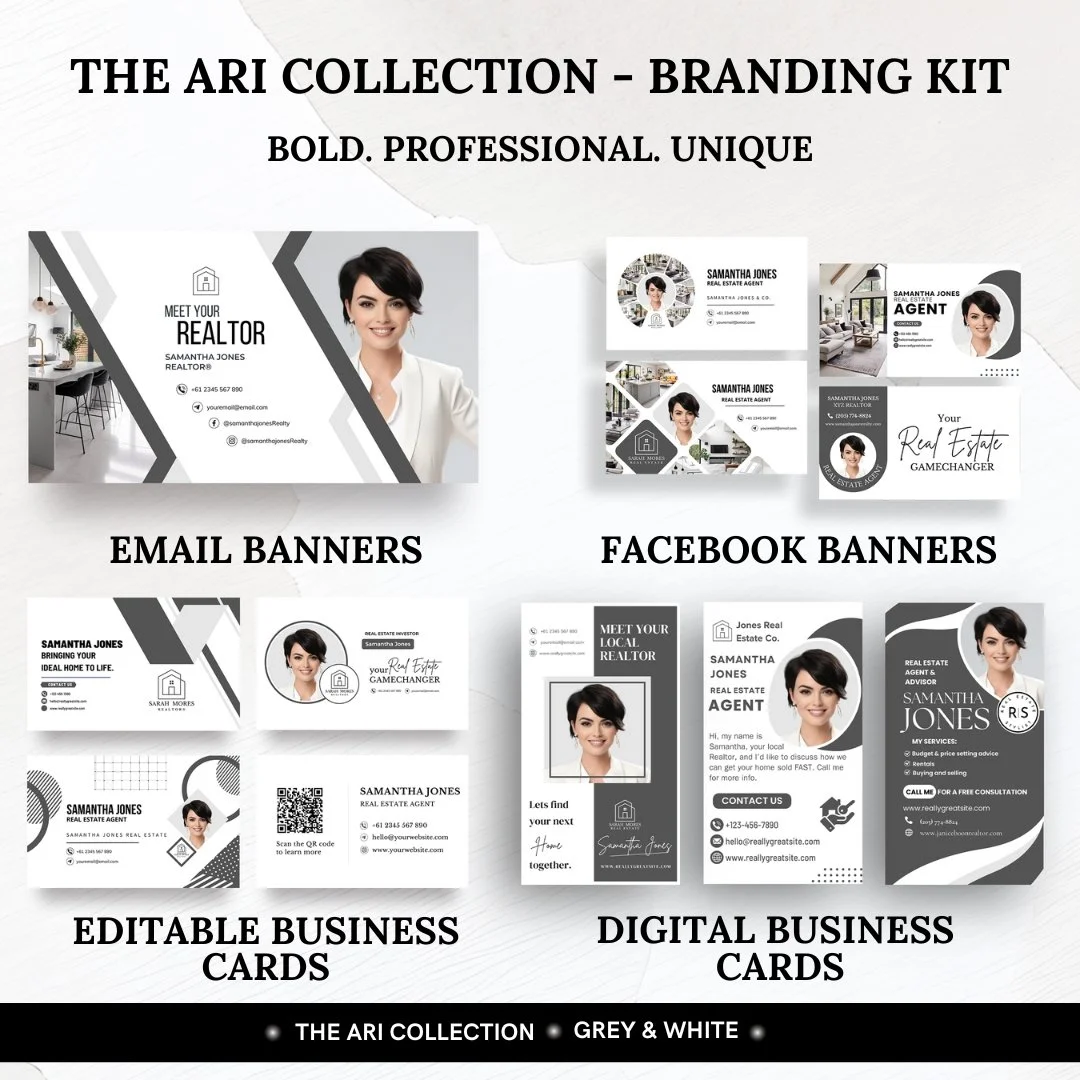 Branding kit - The Ari Collection - Grey &amp; White 