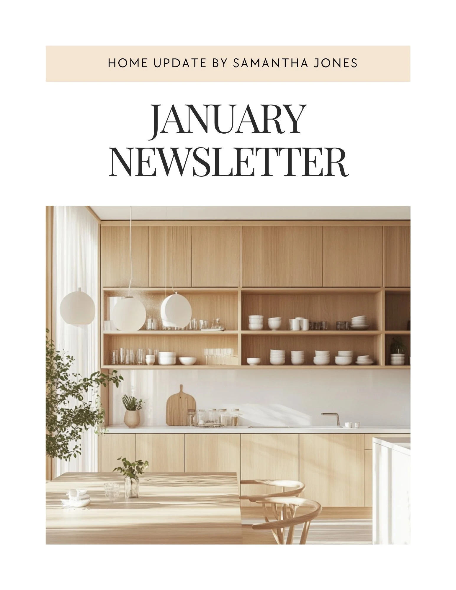 Monthly Newsletter template - January - The Ari Collection
