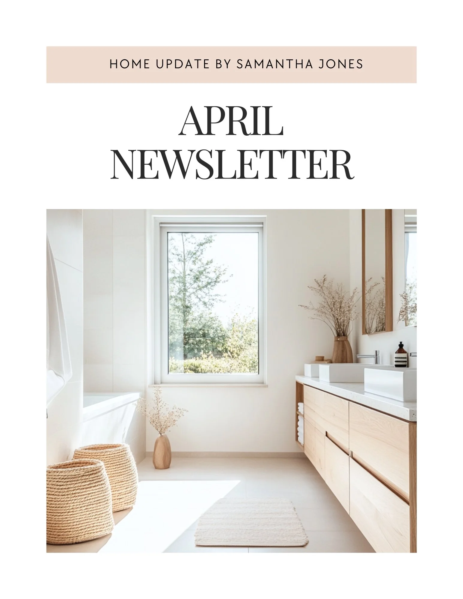 Monthly Newsletter template - April - The Ari Collection