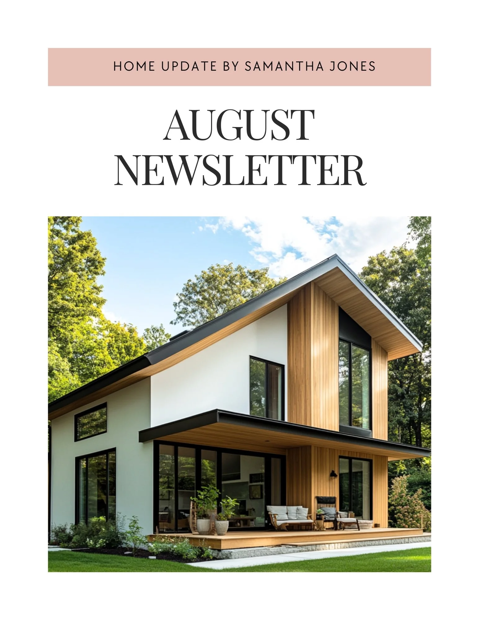 Monthly Newsletter template - August - The Ari Collection