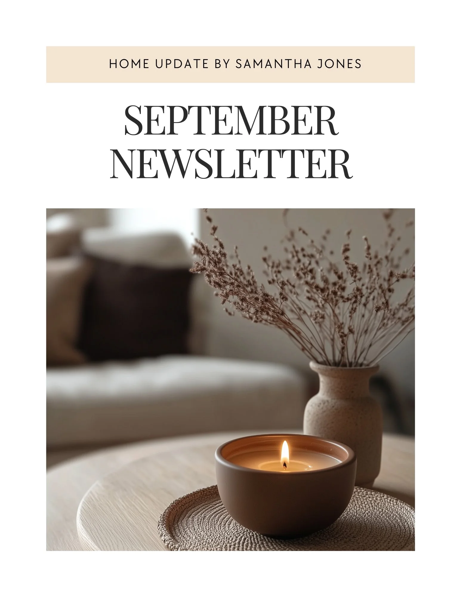 Monthly Newsletter template - September - The Ari Collection