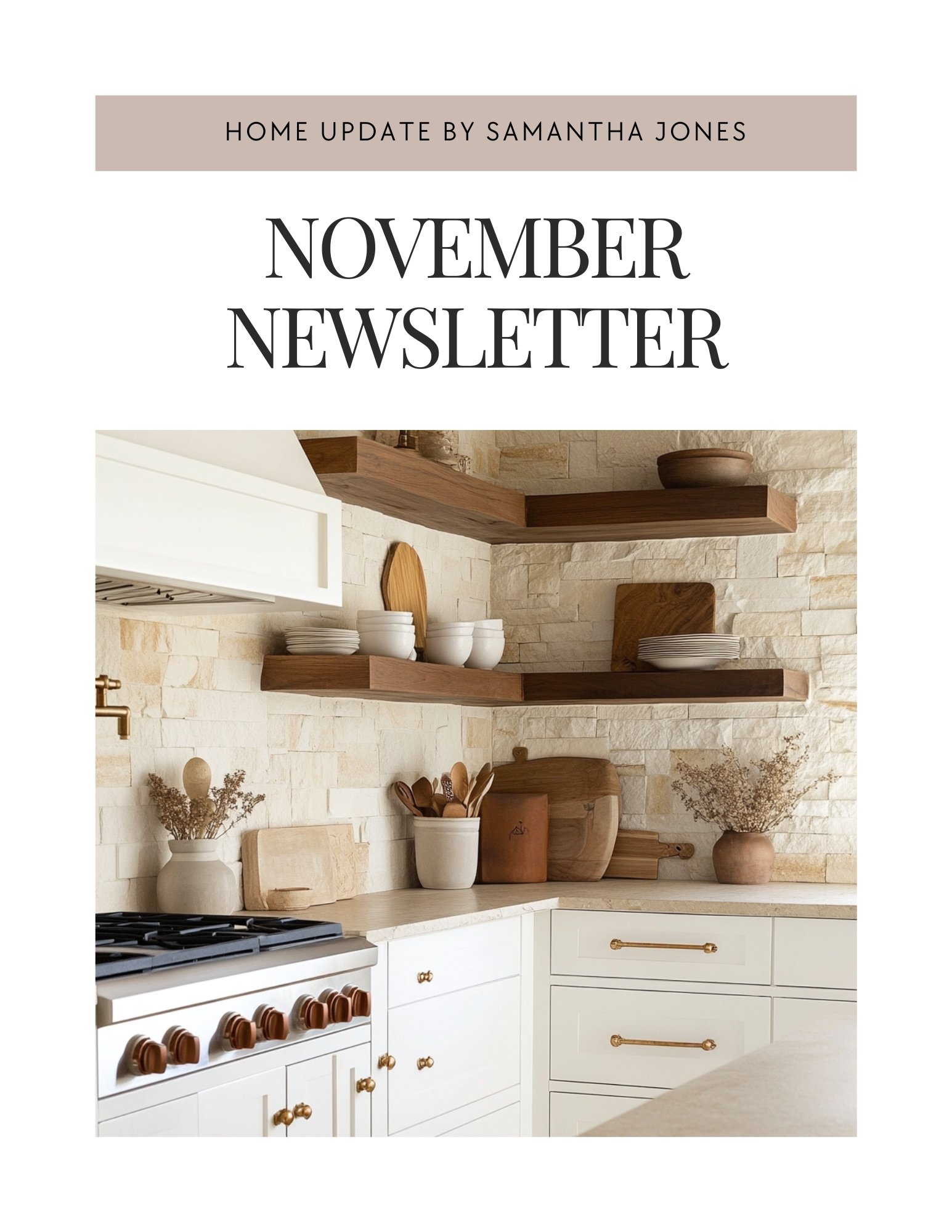 Monthly Newsletter template - November- The Ari Collection