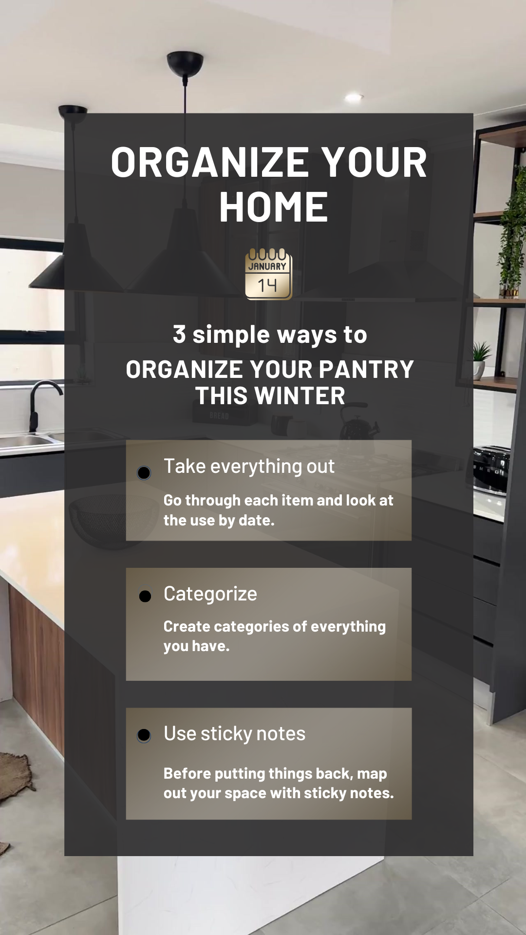 Organize your Home - Video Stories - January 