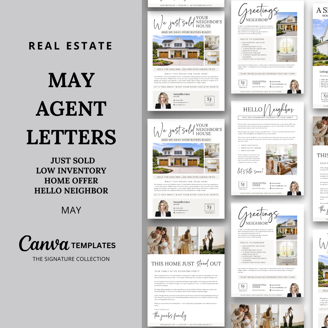 Agent Introduction Letters - May - Beige and White - Signature Collection