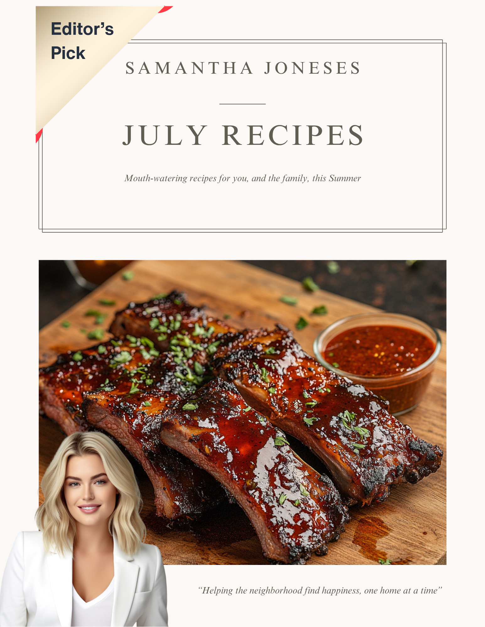 MINI MONTHLY COOKBOOK –&nbsp; JULY RECIPES - LEAD MAGNET