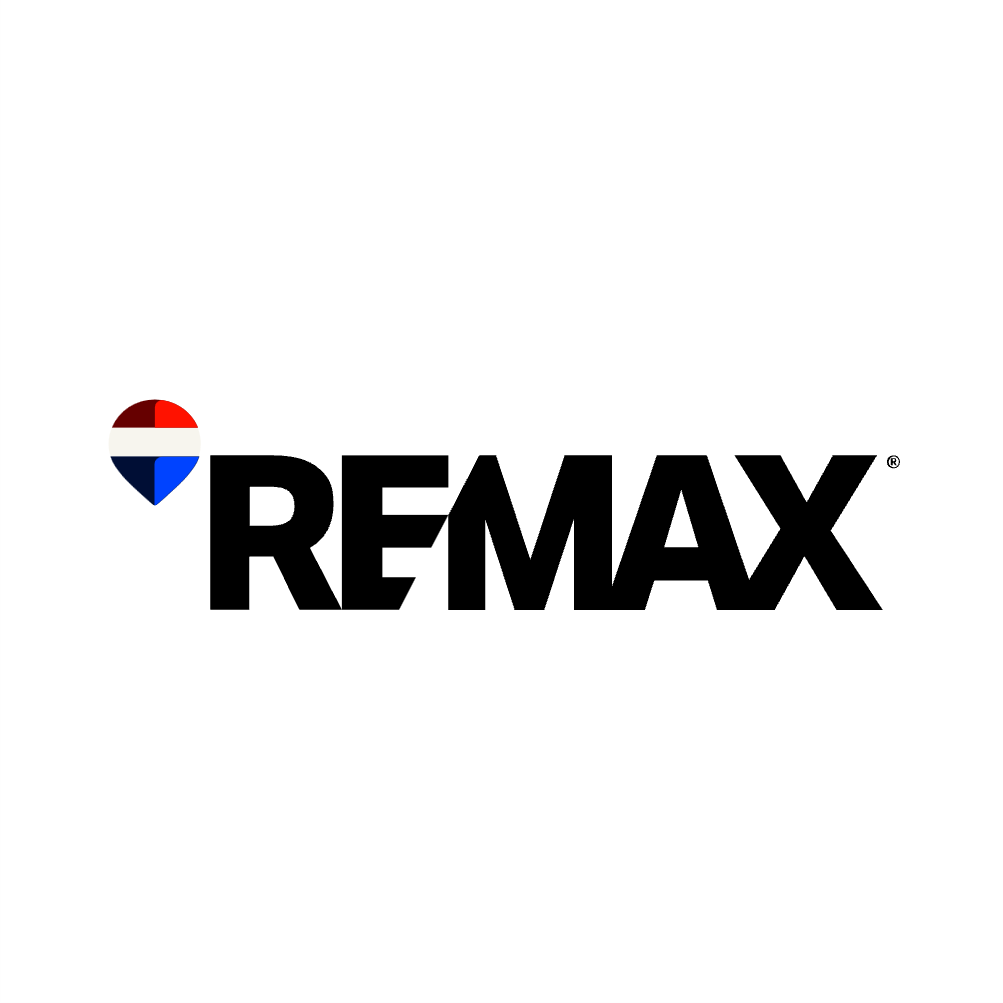 RE/MAX logo with a red, white, and blue hot air balloon icon on a white background.