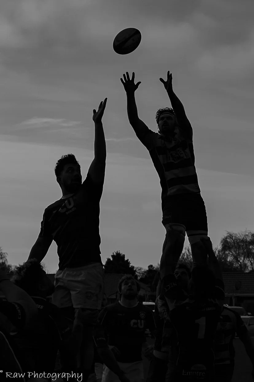 Rugby Lineout B&W - 2779