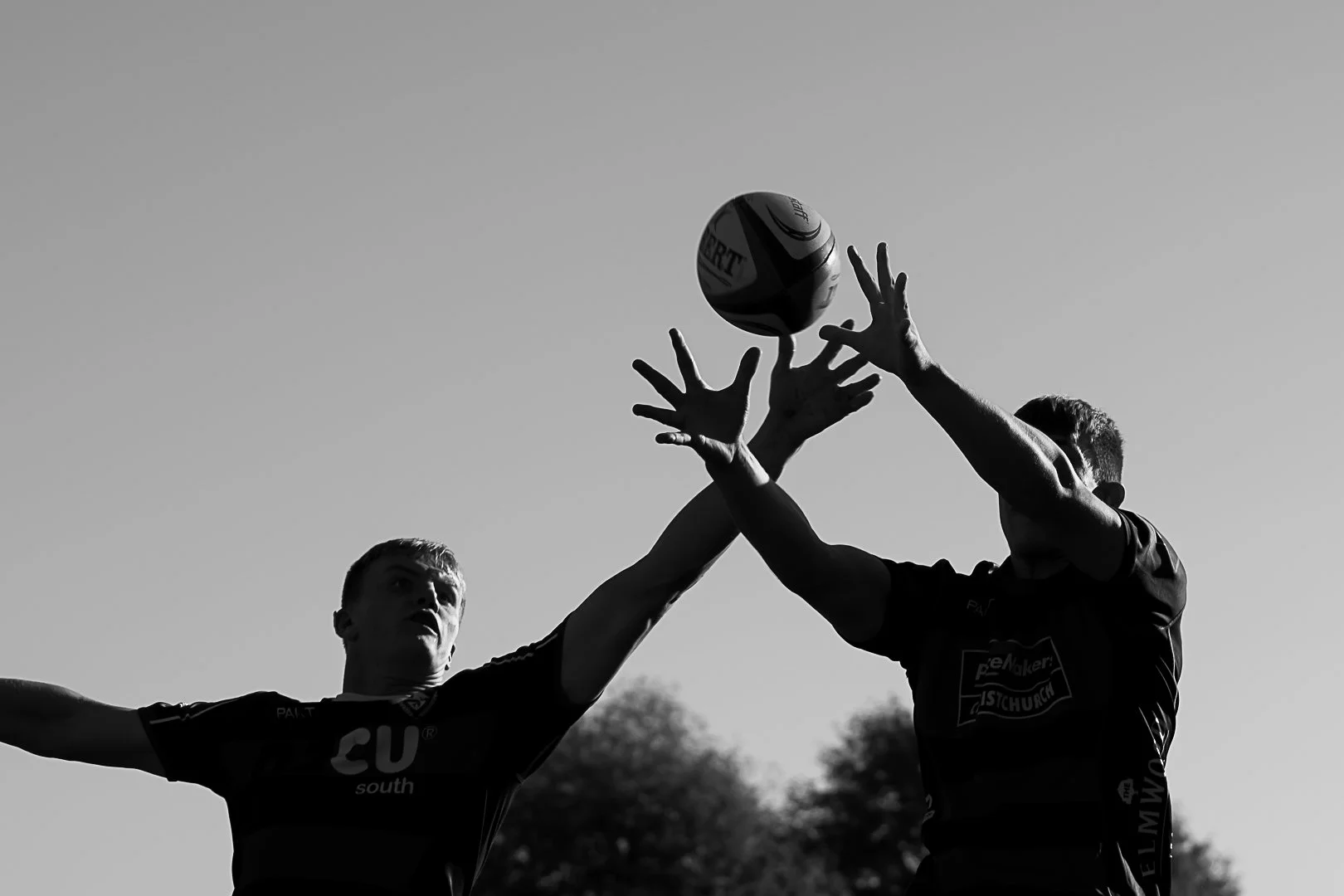 Rugby Lineout B&W - 0469