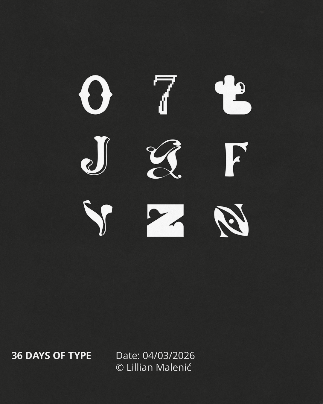 36 Days of Type — Type Design — 2026 ☻