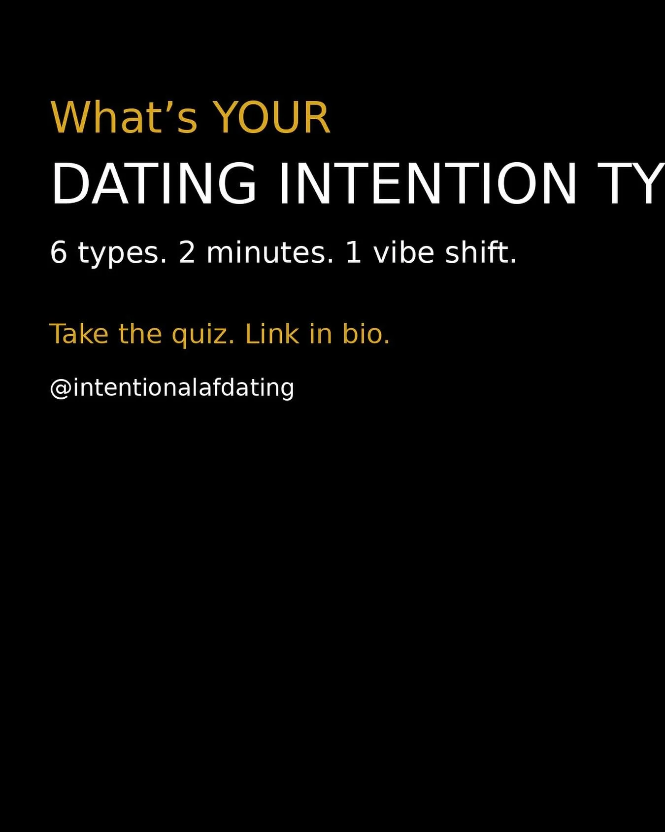 Tired of dating without direction? You’re not alone- and you’re not crazy. You’re just dating someone with a different intention. That’s why I created the Dating Intention Quiz. In just 2 minutes, you’ll know your type-