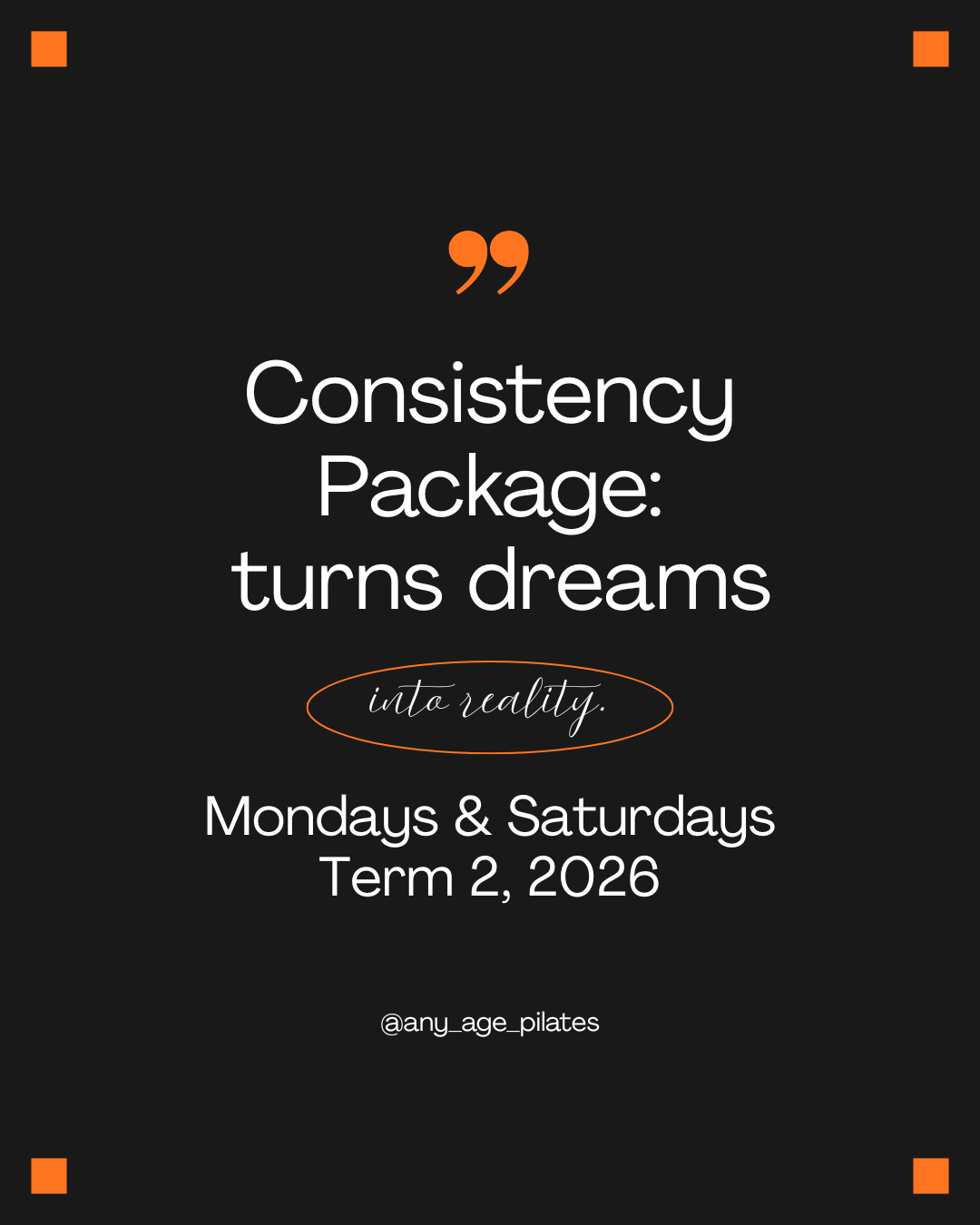 Consistency Package: 2 classes per week, Monday + Saturday, Term 2 2026