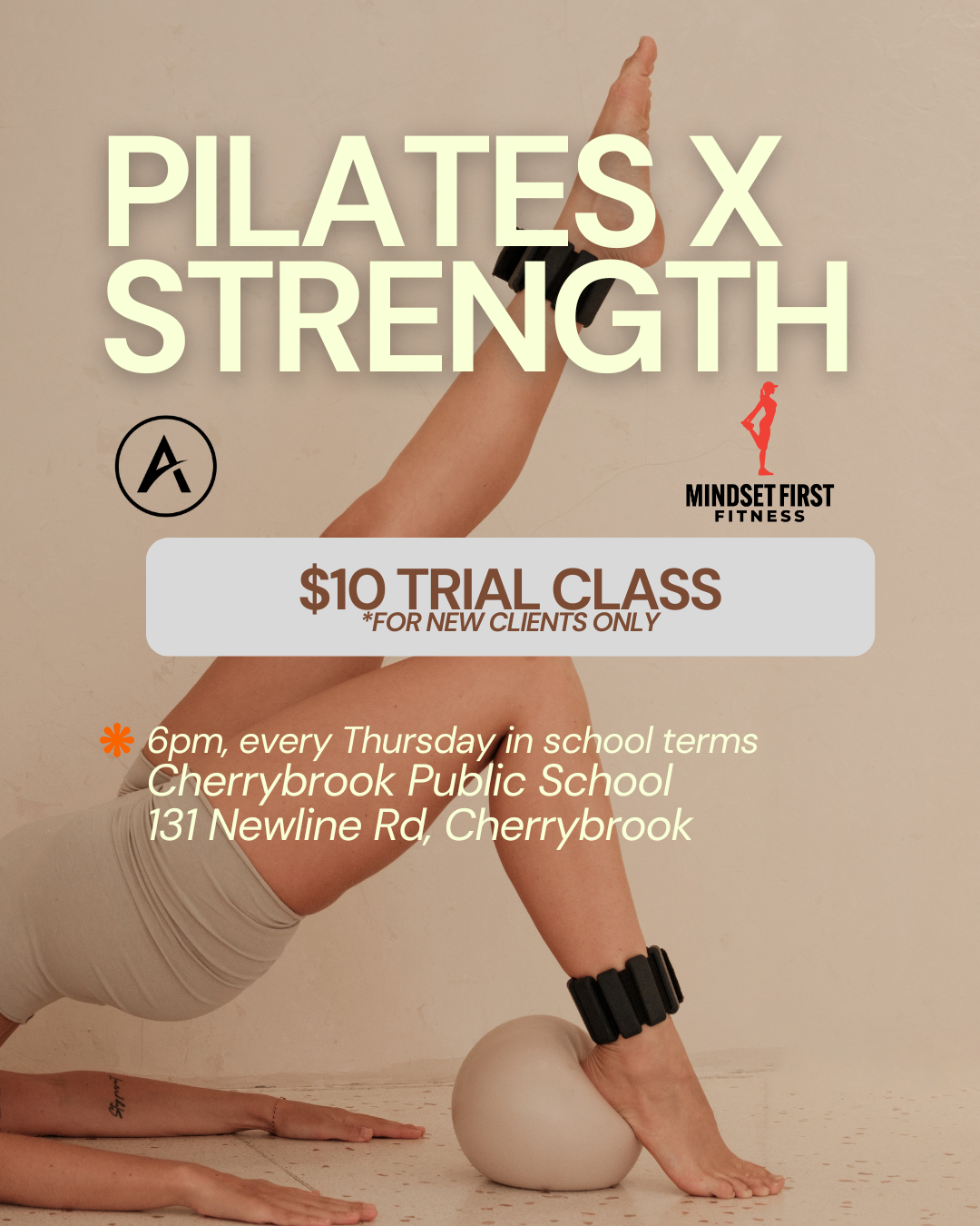 Term 2 - Pilates x Strength Trial Class, 6pm Thursdays in school terms, Cherrybrook