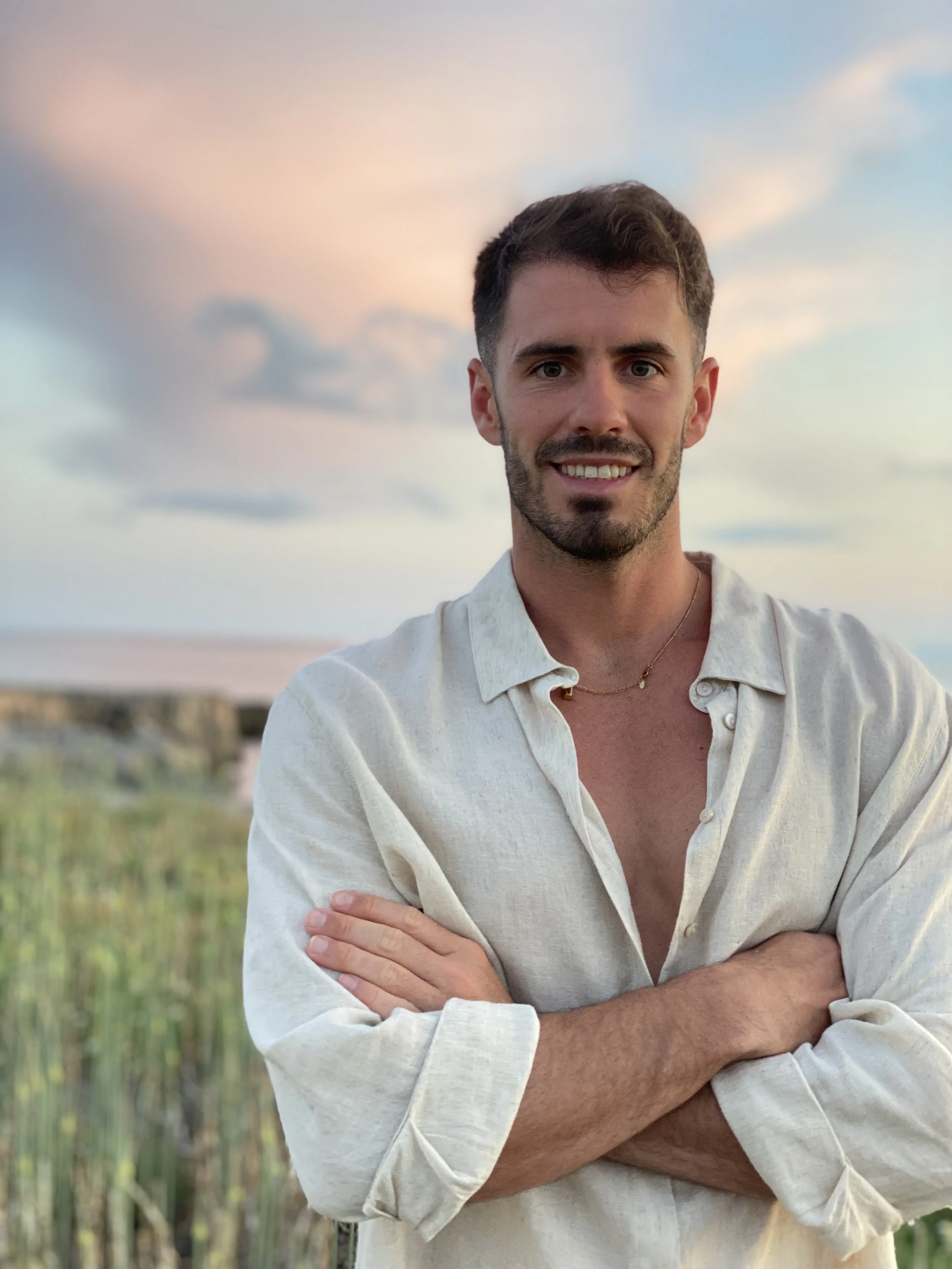headshot of david at sunset