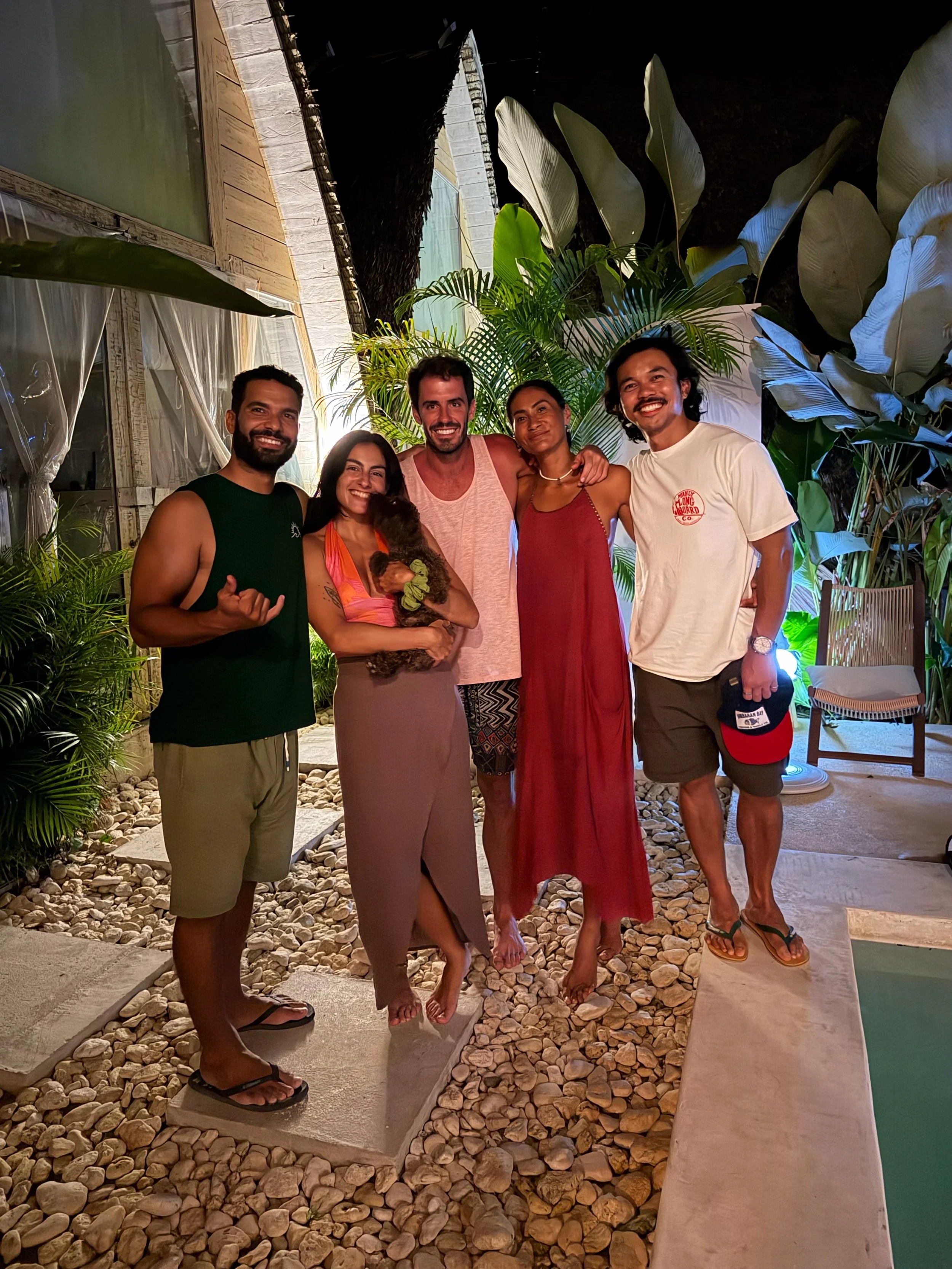 guests with david and luna at their swimfit retreat