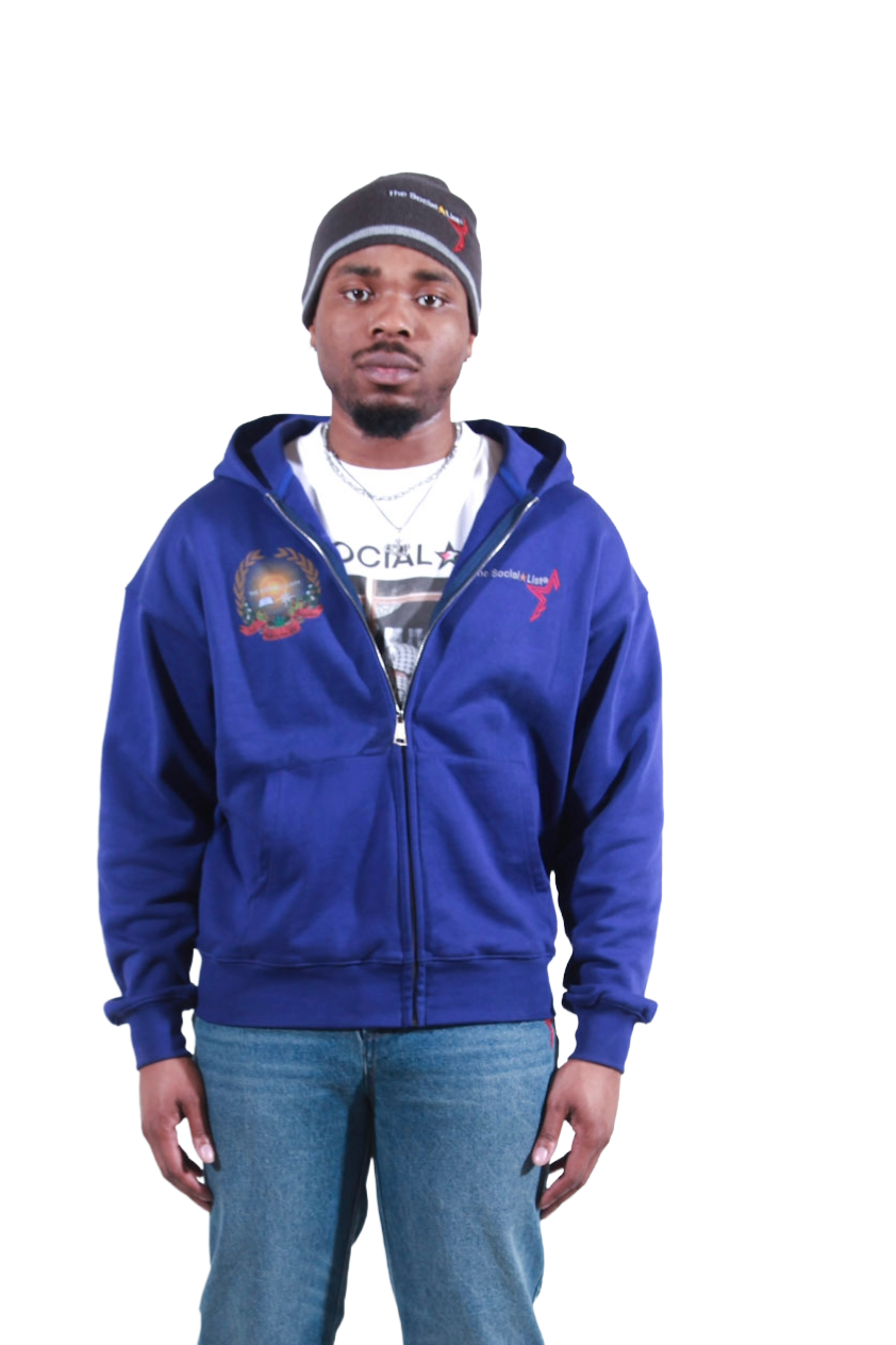 Crest Logo Zip Hoodie - Berry