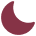 Maroon crescent moon emoji 