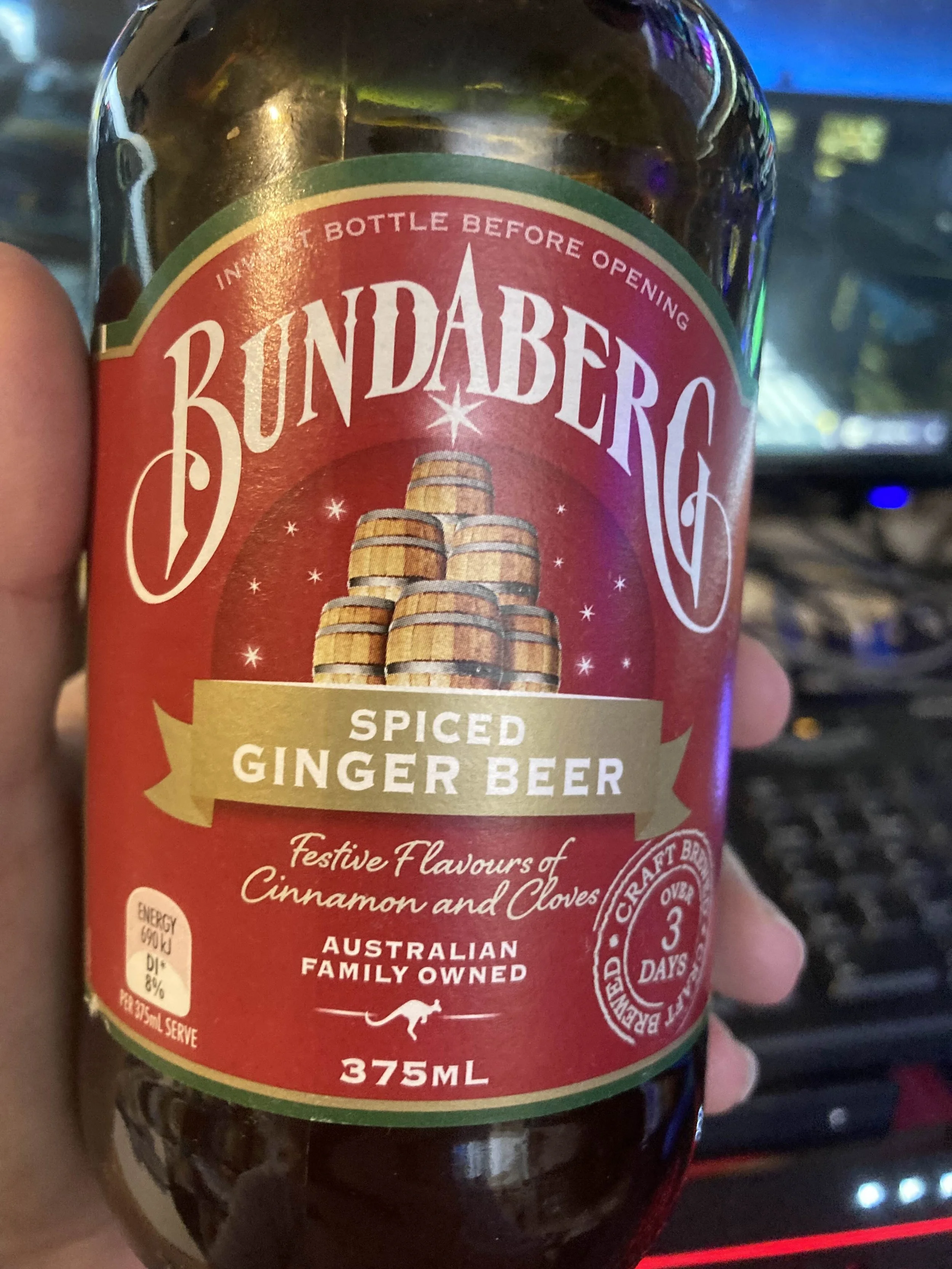 BUNDABERG XMAS SPECIALSPICED GINGER BEER