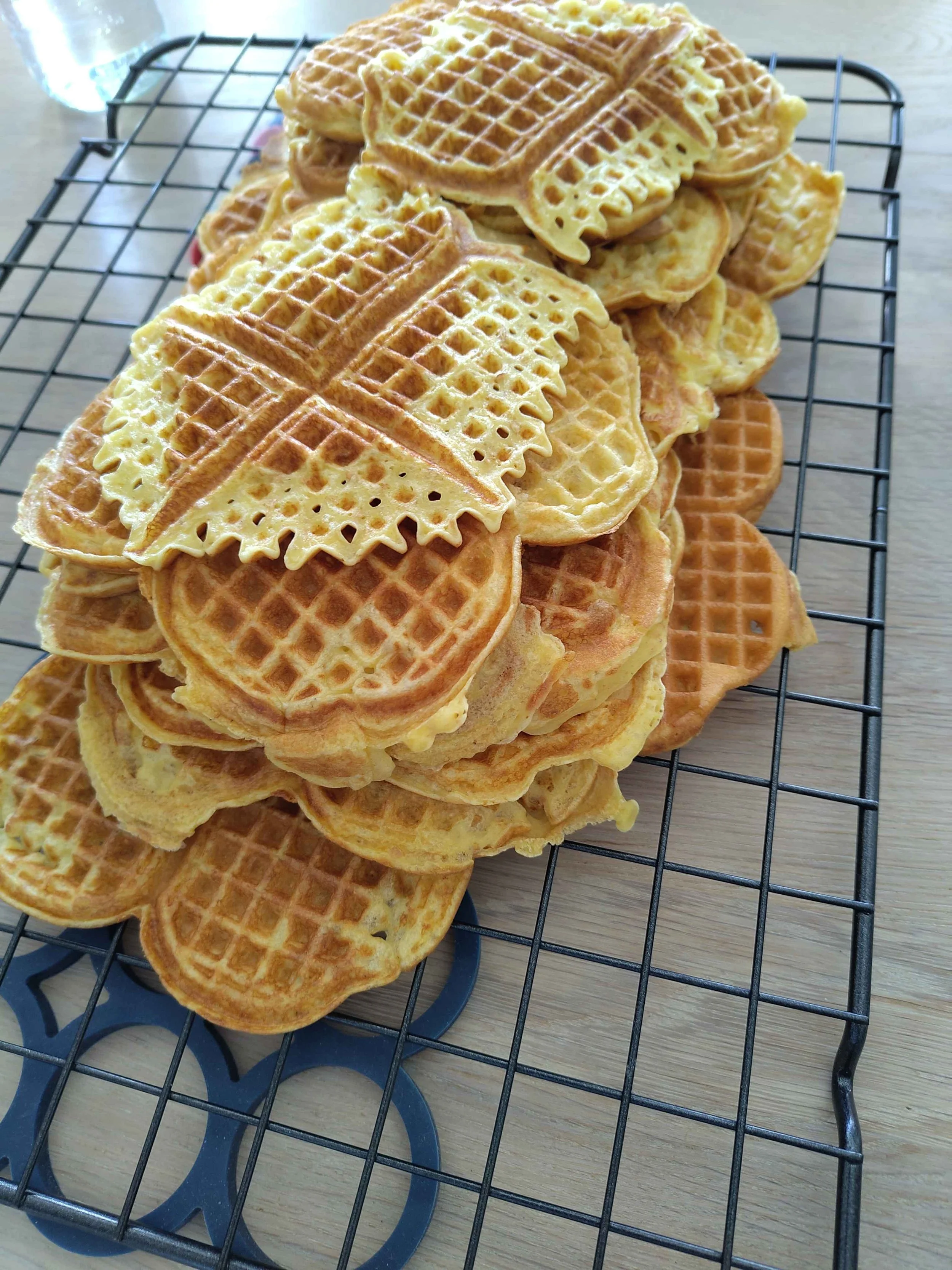 DIMWITH MAKING WAFFLES FOR BREAKFAST 