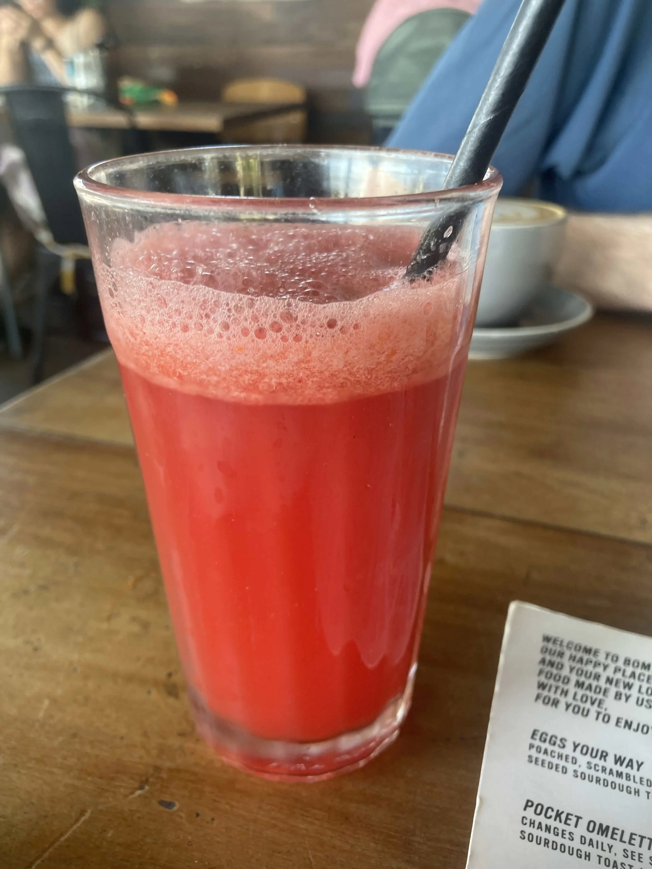 ALL KINDS OF JUICES CAN BE HEALTHY AND REFRESHING ,THIS IS A WATERMELON JUICE.