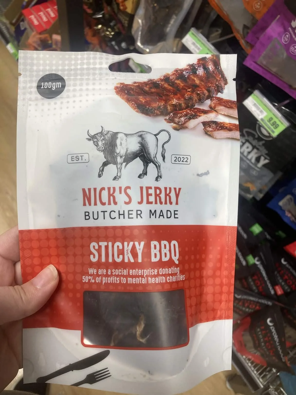 BEEF JERKY STORES WELL ,LIGHT PACKAGE AND GIVES YOU PLENTY OF PROTEINS AND FLAVOURS .
JUST MAKE SURE TO DRINK PLENTY OF WATER TO HELP YA KIDNEYS FLUSH OUT THE HIGH LEVEL OF SALT . ENJOY