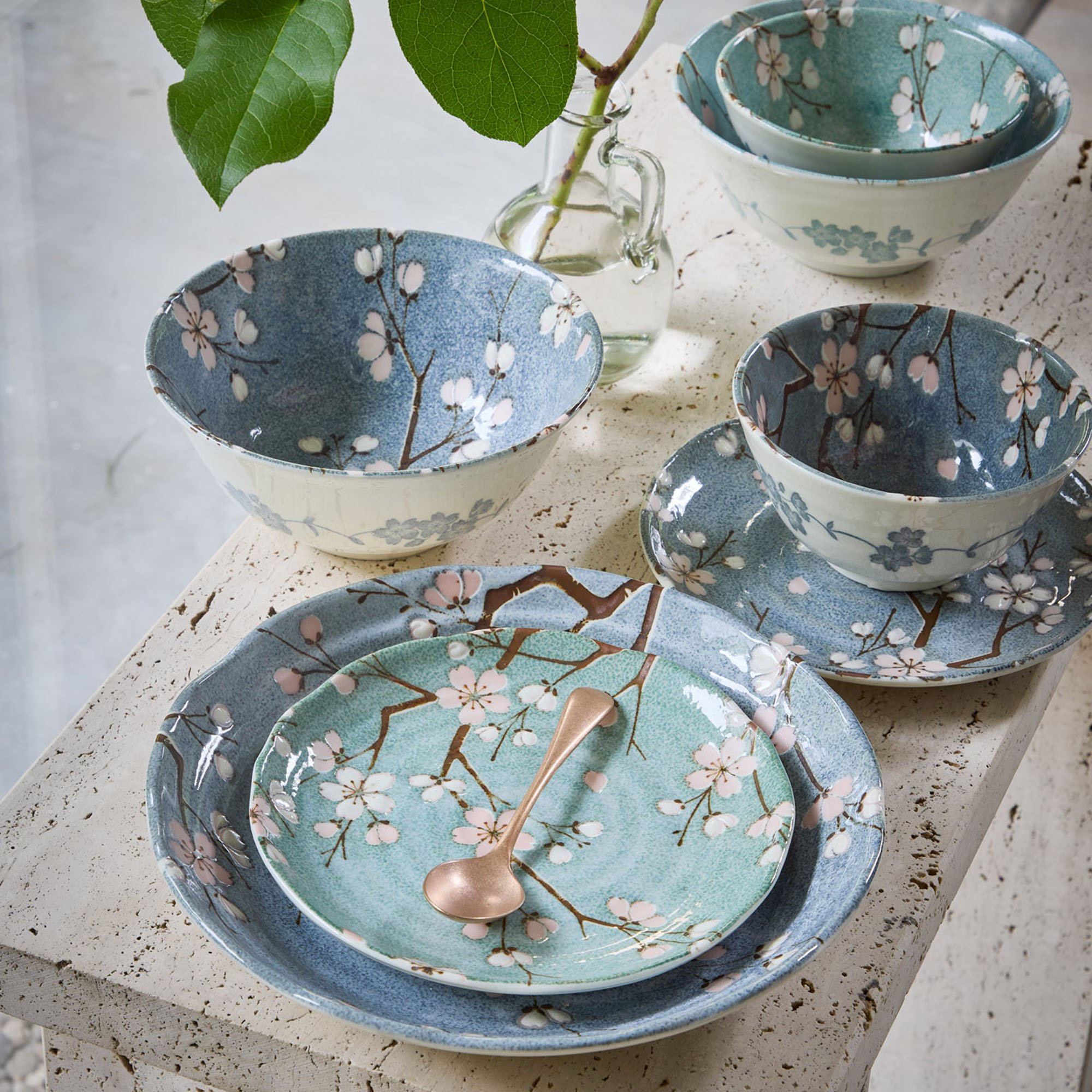 Tokyo Design Studio’s Fujisakura collection combines Mount Fuji and cherry blossom imagery with delicate Japanese-inspired patterns, creating an elegant expression of Japan