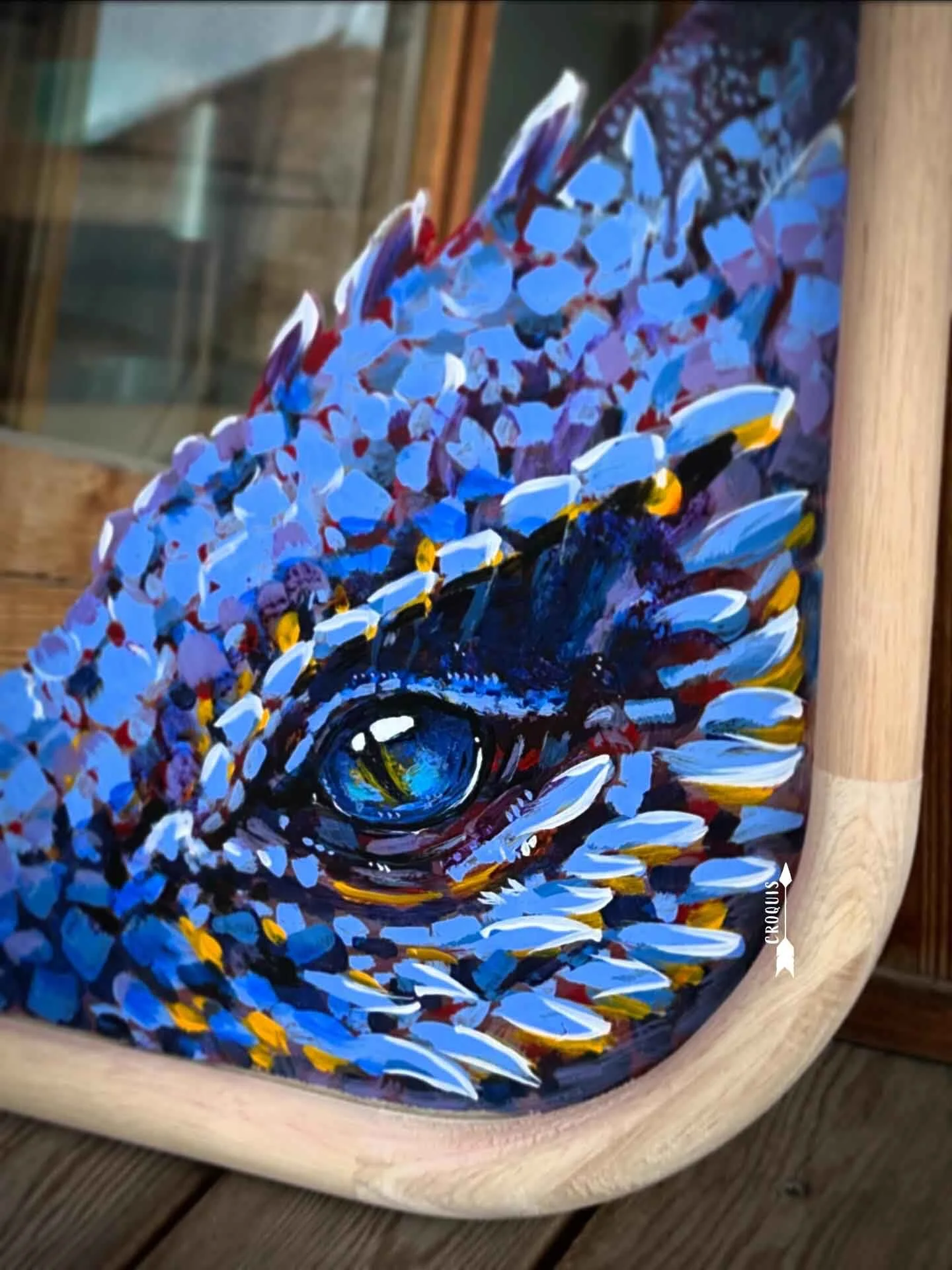 Miroir "Dragon bleu" 