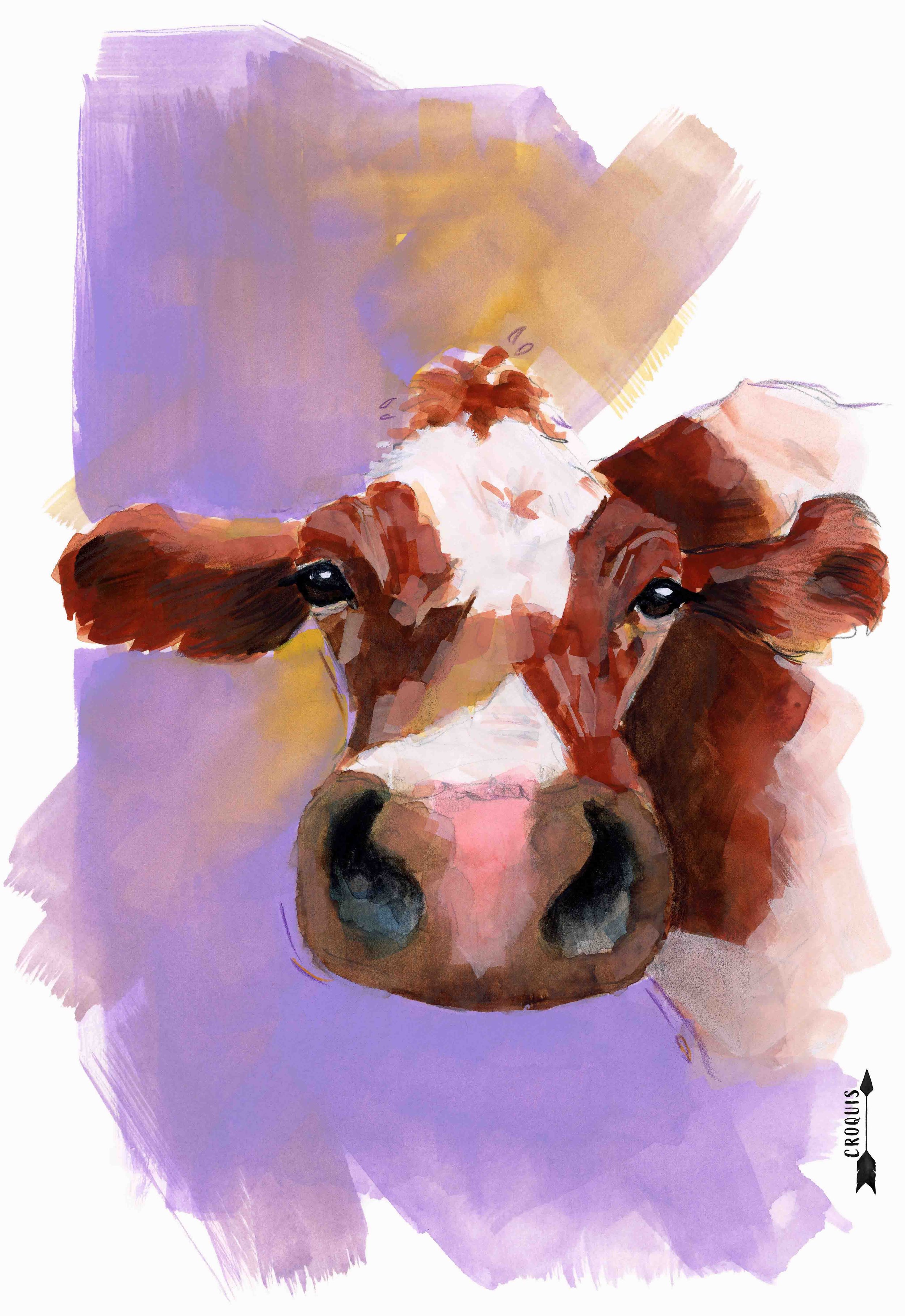 Affiche "Vache" A4