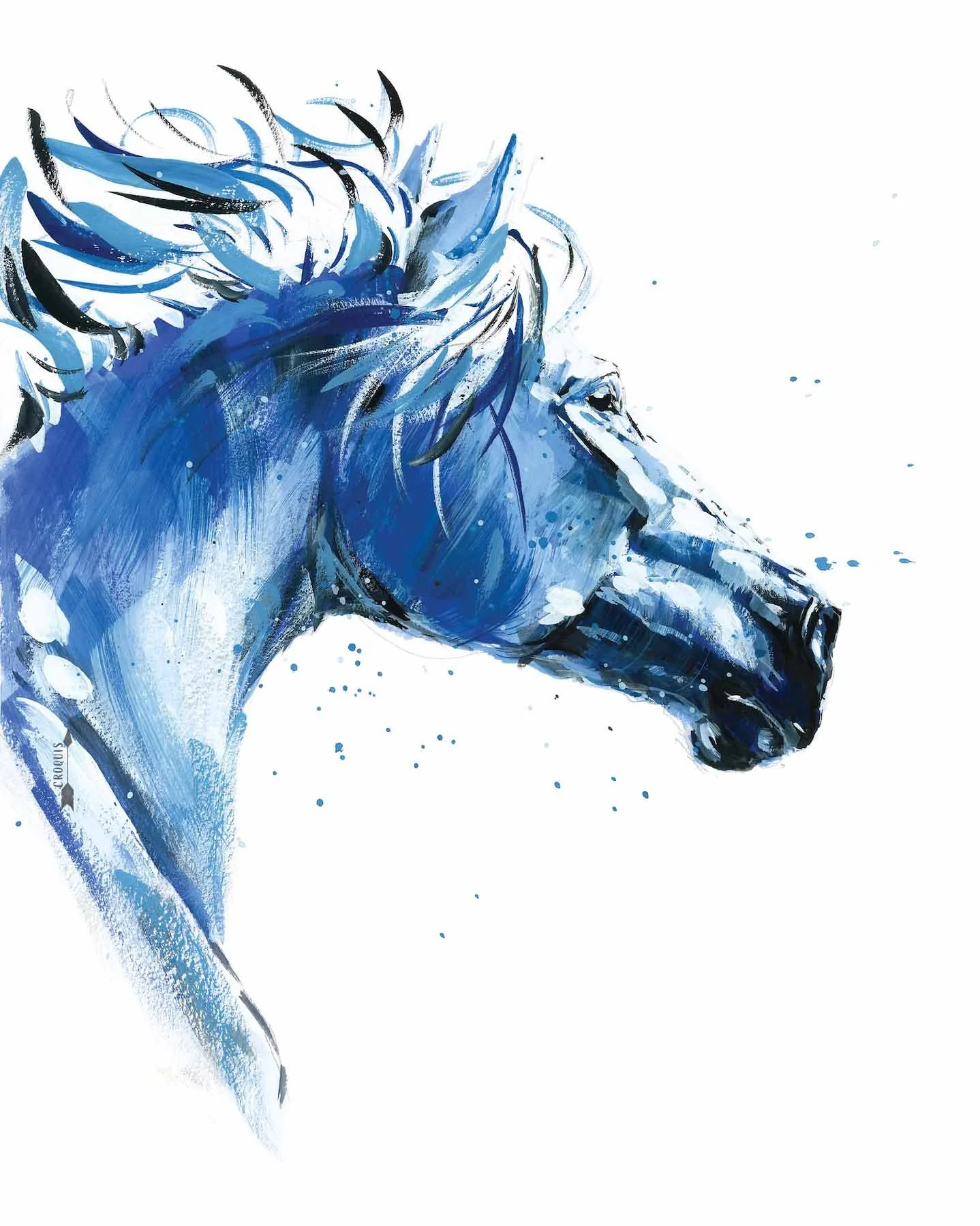 Affiche "Cheval bleu" A3