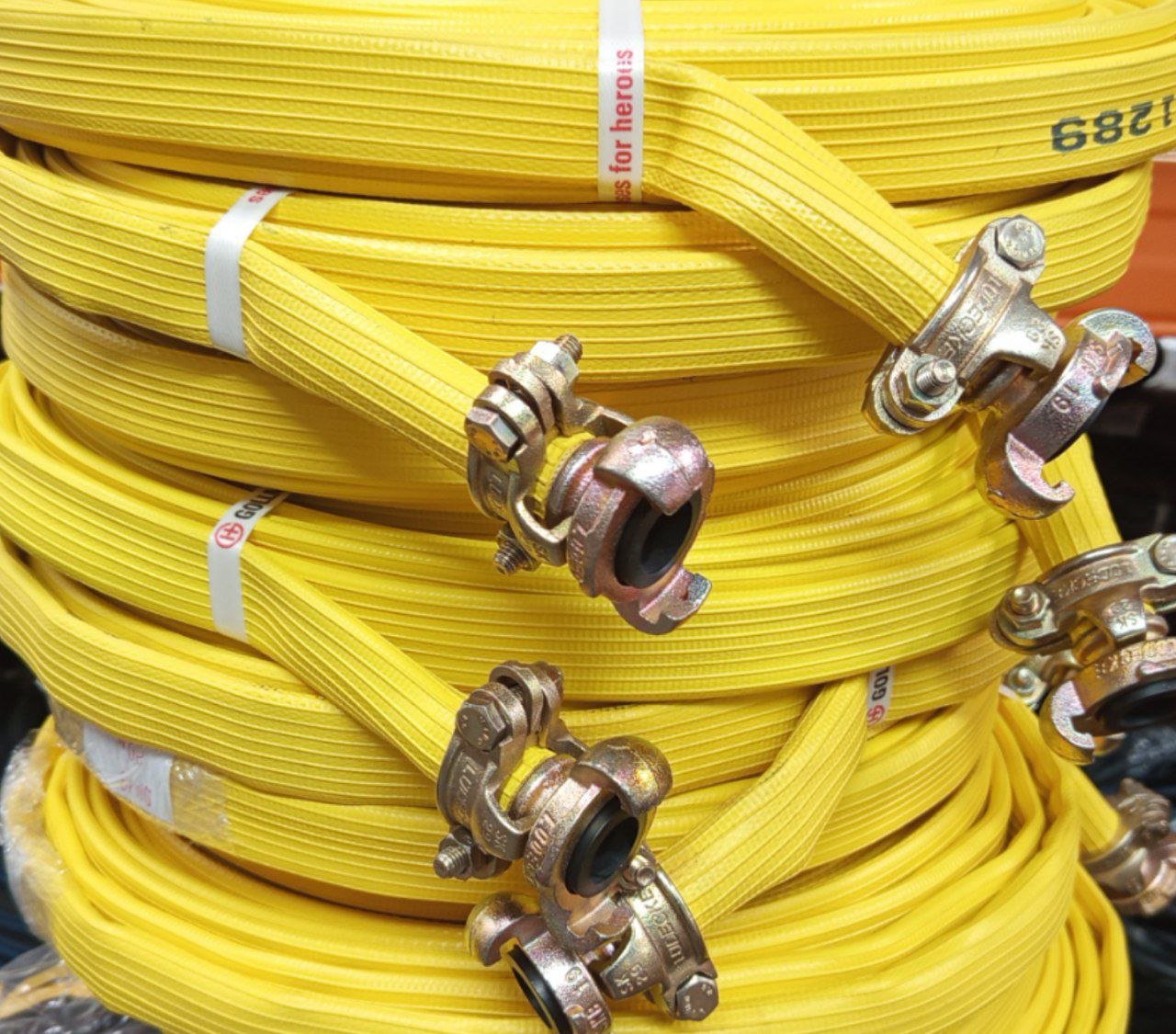Flat Rubber Air Hose with Fittings for Pneumatic Jackhammers – Pre-Assembled