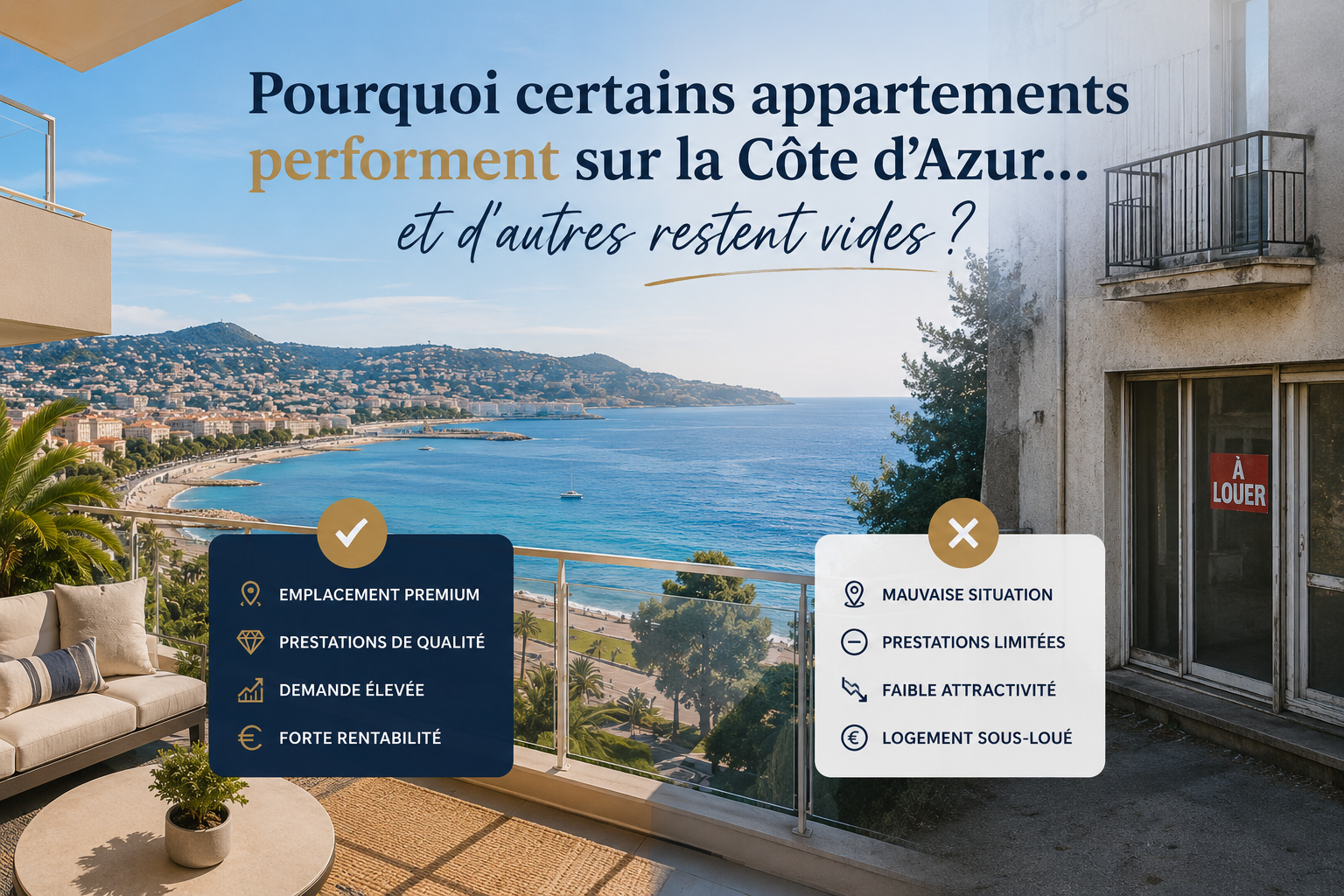 Pourquoi certains appartements performent sur la Côte d’Azur… et d’autres restent vides ?