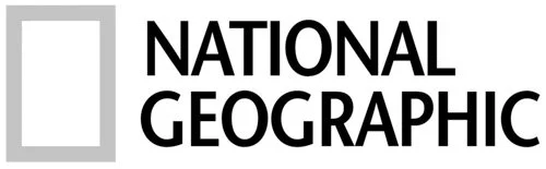 National Geographic logo with a grey square outline and the words 'NATIONAL GEOGRAPHIC' in bold black letters
