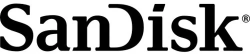 SanDisk logo in black text