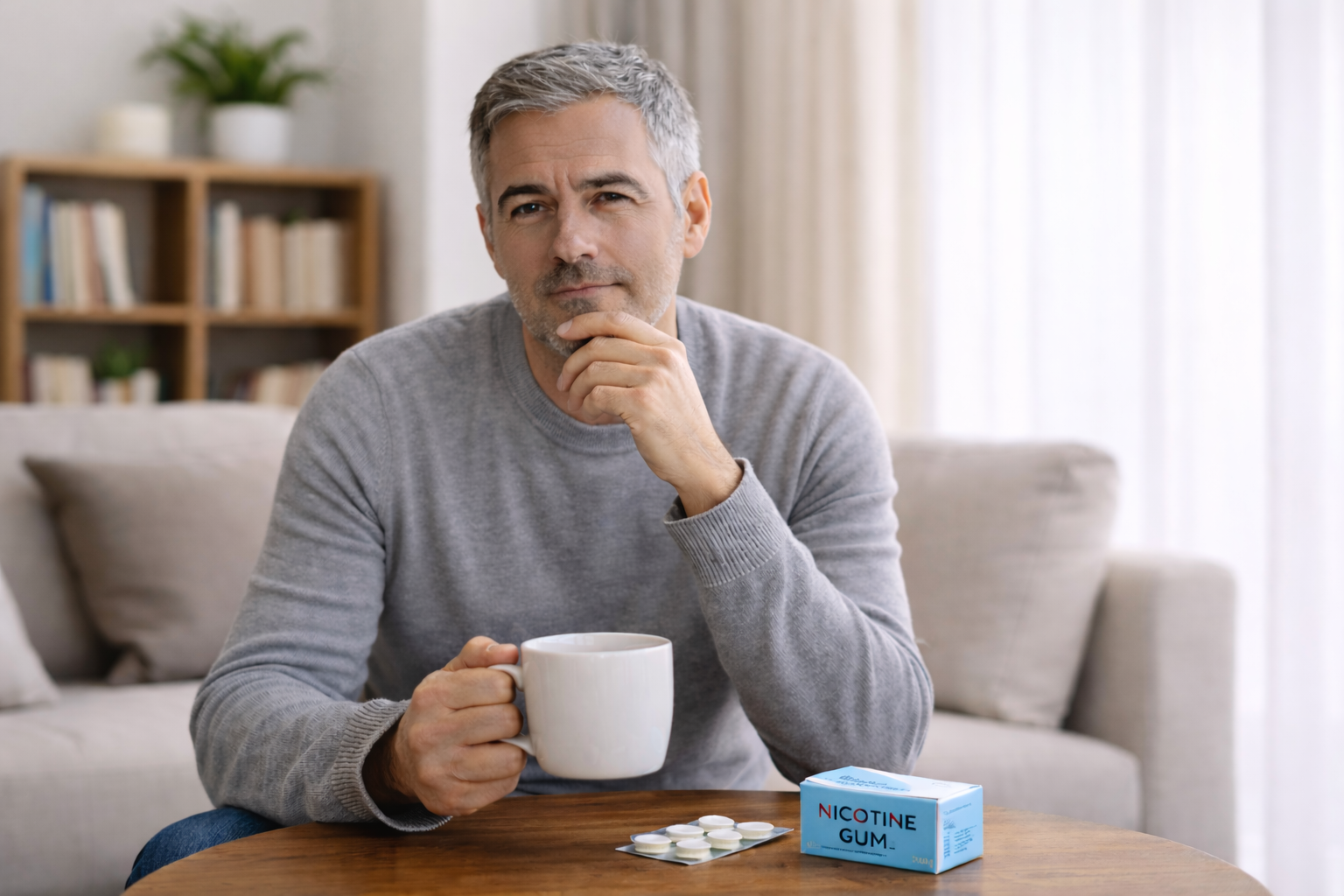 Man contemplating nicotine alternatives