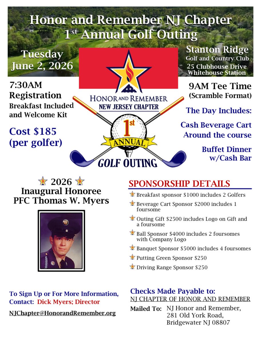 Honor and Remember Golf Outing 2026 New Jersey