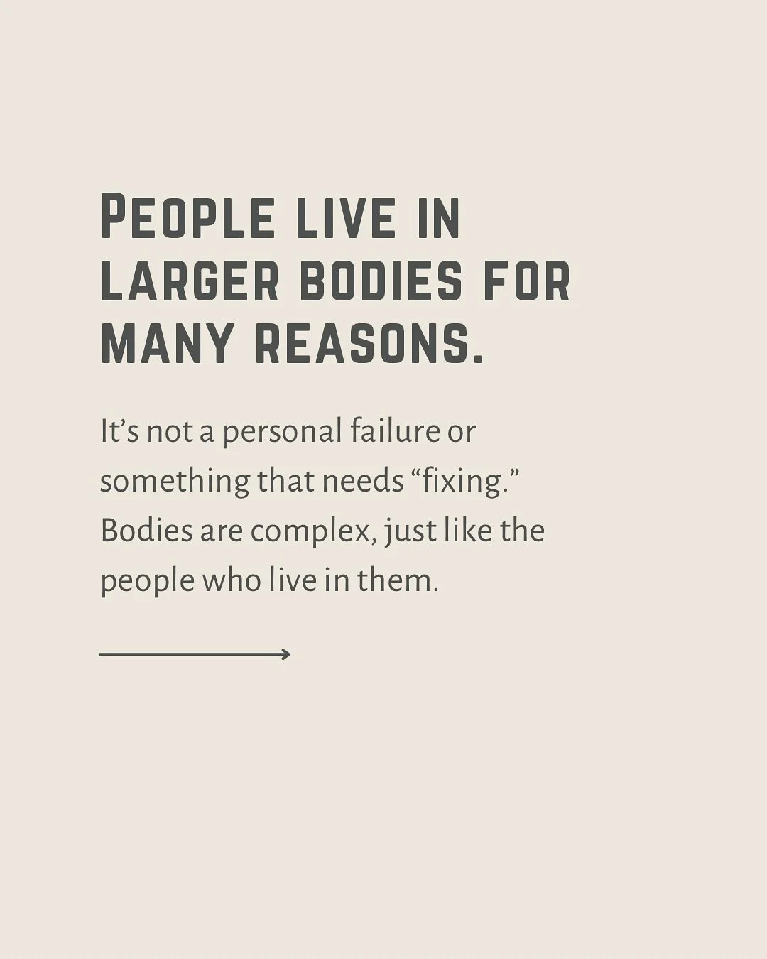 One of the most consistent predictors of better health outcomes is regular movement.
Not weight loss. Not dieting. 
Movement.

But here&rsquo;s the thing&hellip;
One of the biggest barriers to movement for people in larger bodies is the lack of weigh