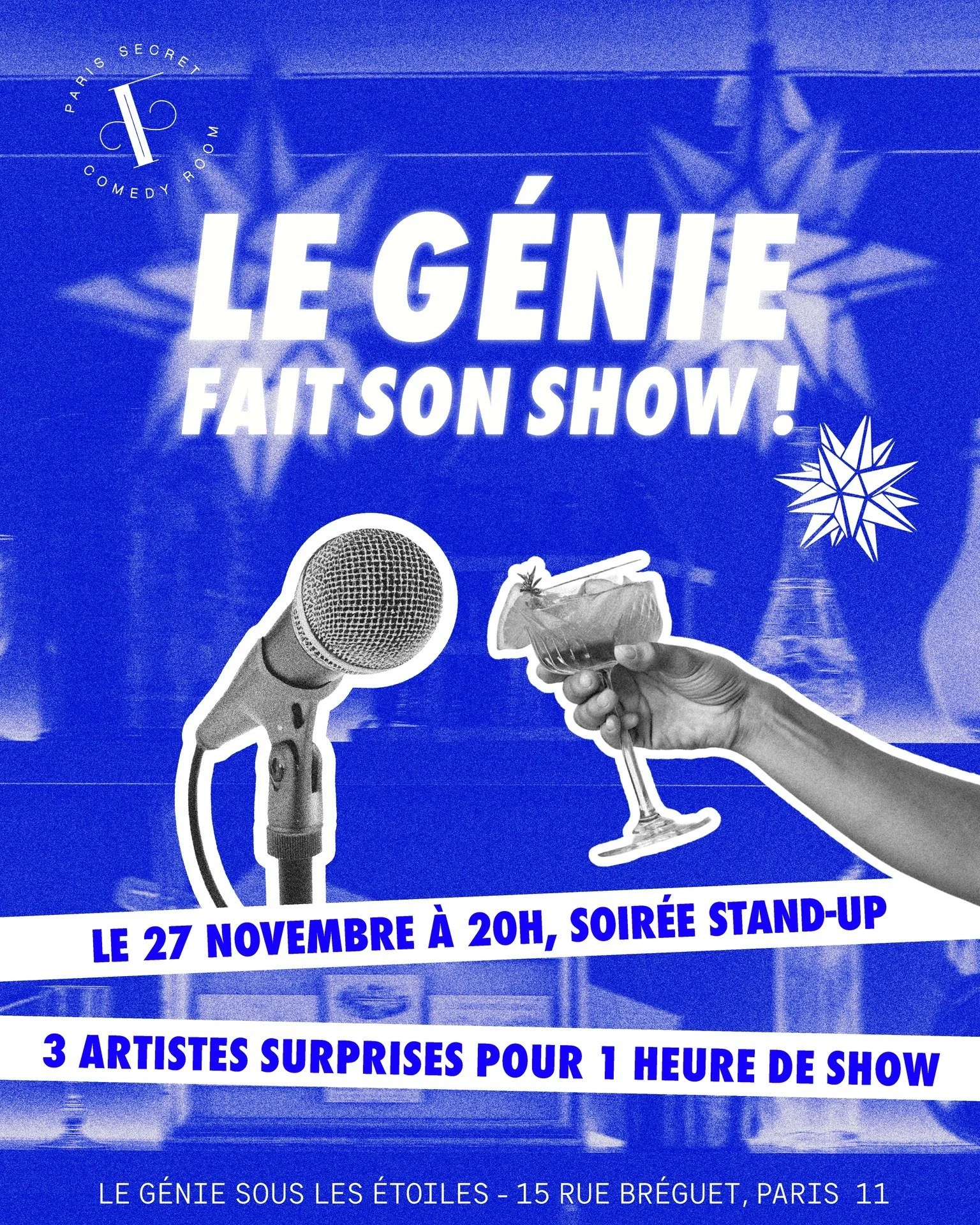 📣 ANNONCE : le Fridge Comedy Club d&eacute;barque &agrave; Bastille ! 🥳

Pour la premi&egrave;re fois, les humoristes du @fridgecomedy posent leur micro au @legeniesouslesetoiles le temps d'une soir&eacute;e. 

🎭 Au programme :
3 humoristes, 1h de