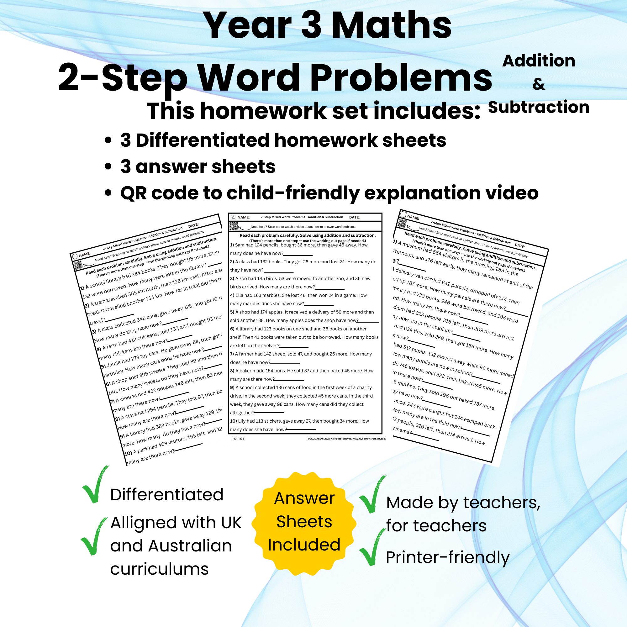 Y3_Two_Step_Word Problems_Addition & Subtraction_208-210