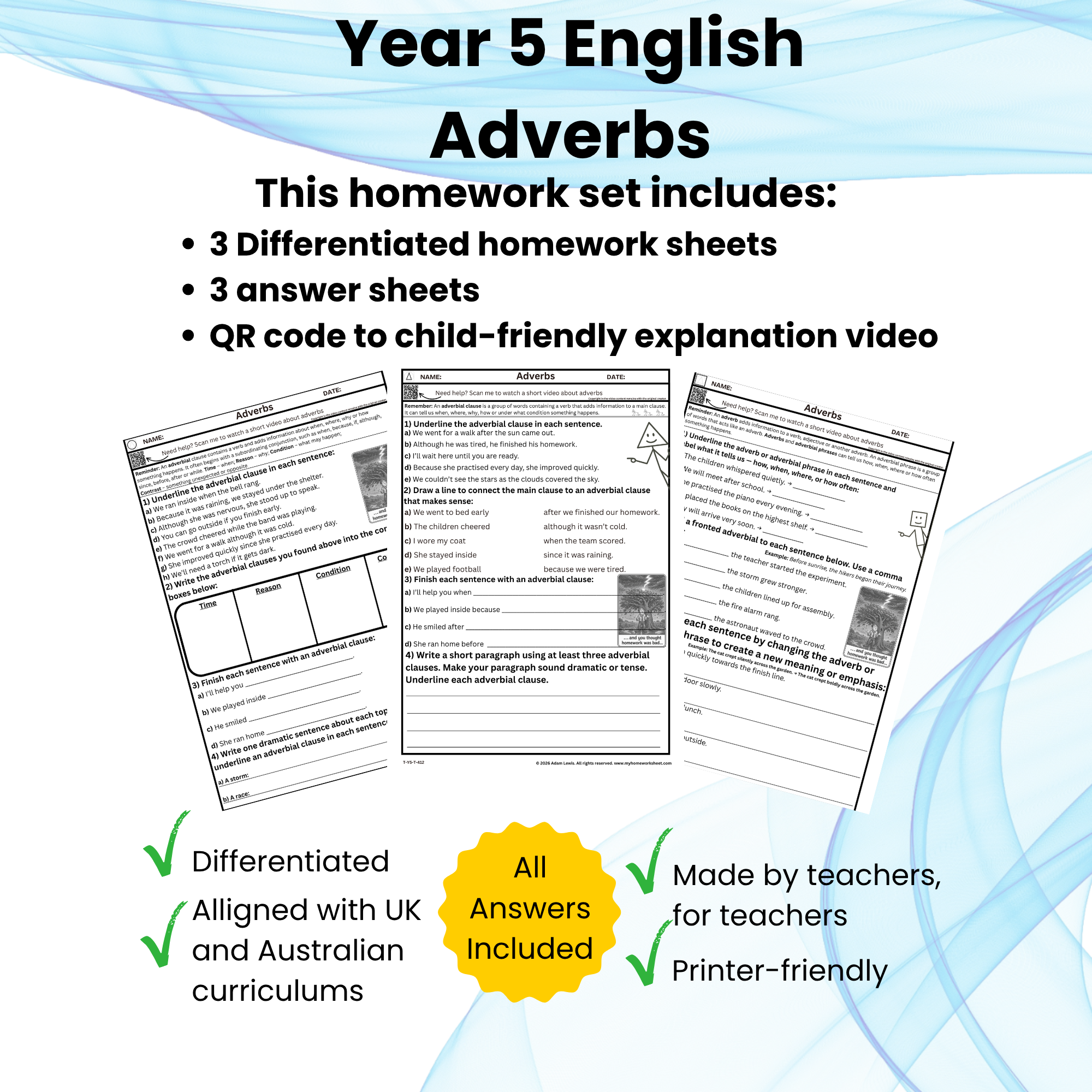 Year 5 – Adverbs (412-414)