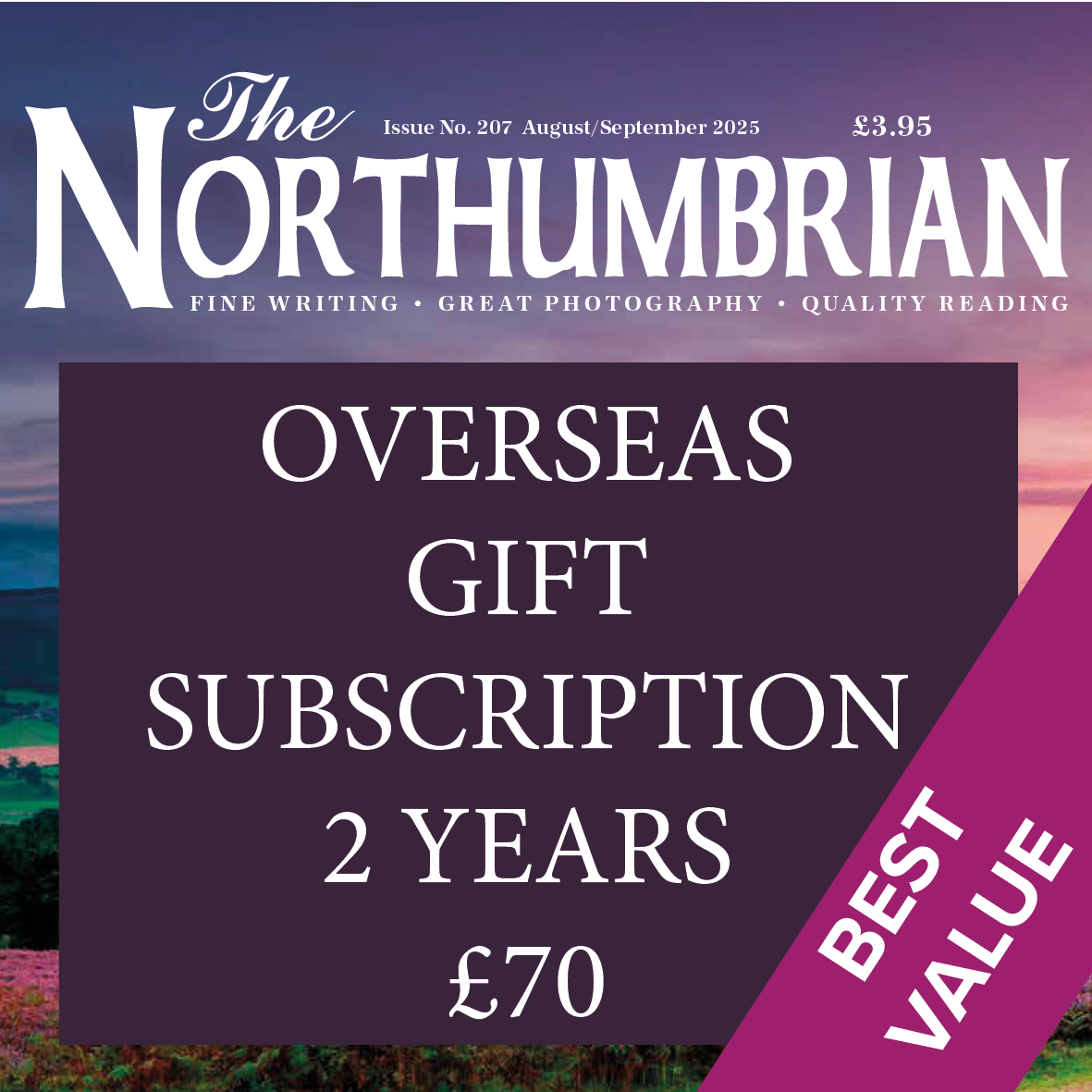 Treat someone you love: 2-year overseas gift subscription (6 issues)