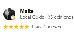 Reseña de Maite, guía local, con cinco estrellas y 35 opiniones, hace 2 meses.