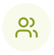 Outline of two people, with one larger figure and a smaller figure, on a light background with green and yellow accents