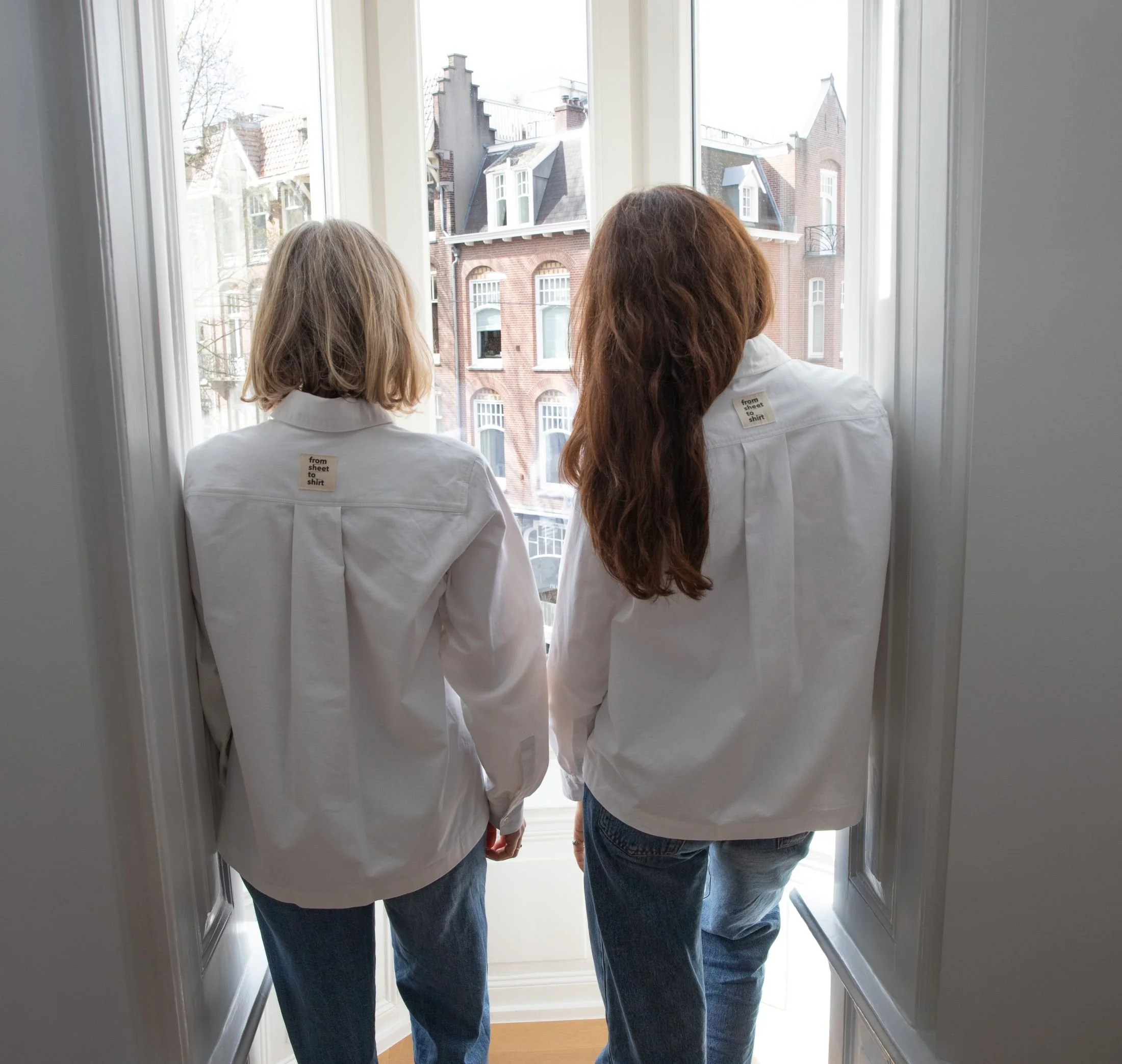 Long sleeve shirts from sheet to shirt back